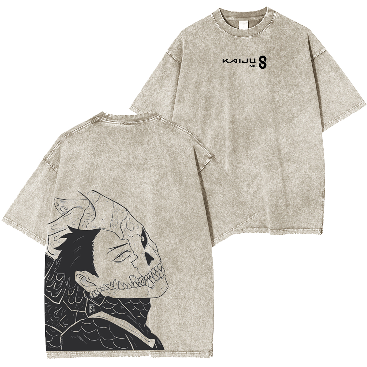 Kaiju No. 8 Acid Washed Anime Tee