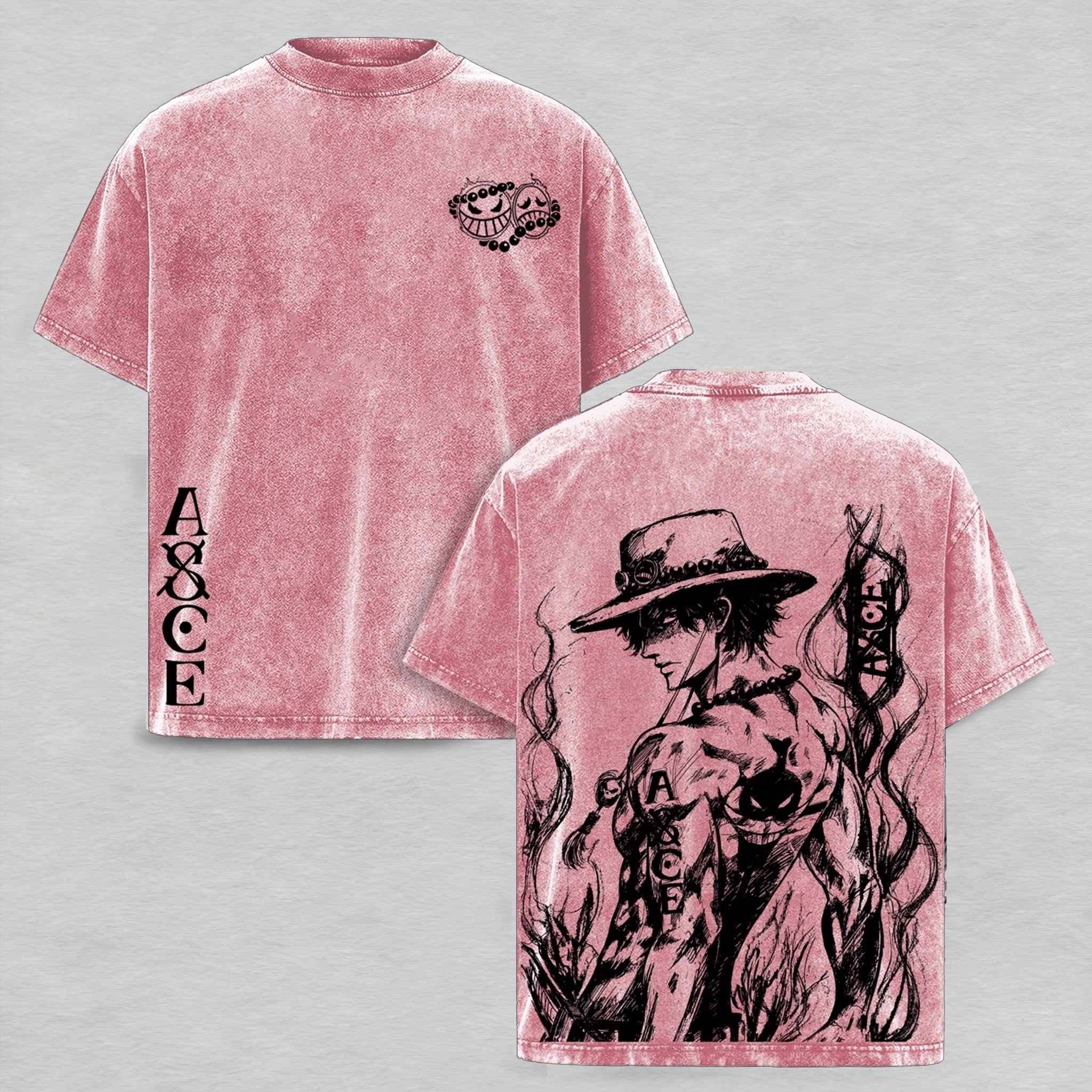 One Piece : Portgas D. Ace Vintage Washed T-shirt/Crewneck/Hoodie