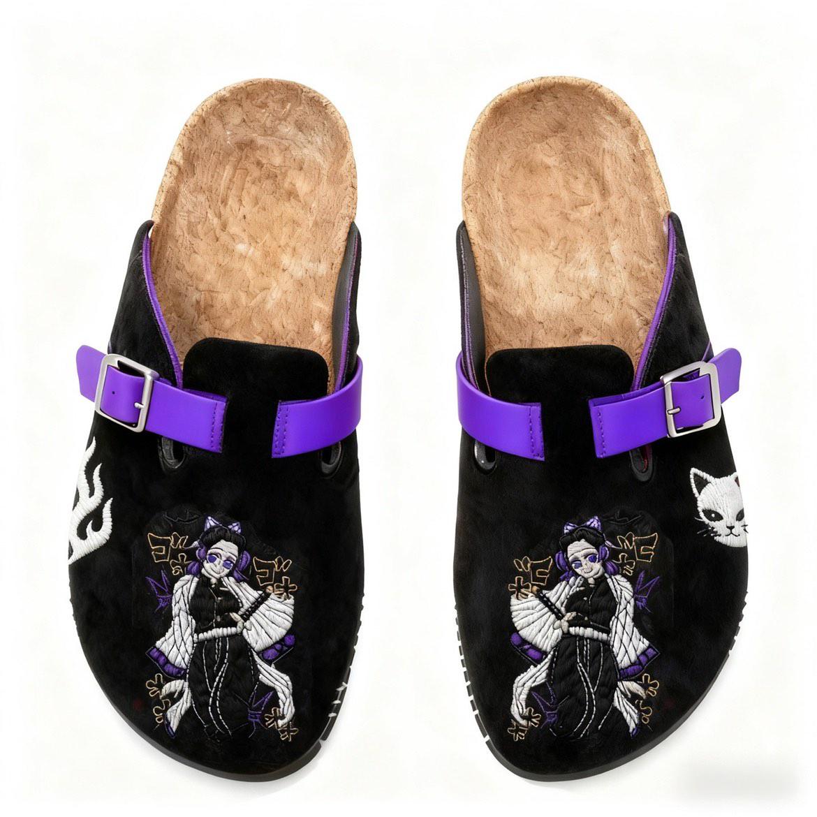 Demon Slayer Unisex Boston Soft Footbed Suede Leather 