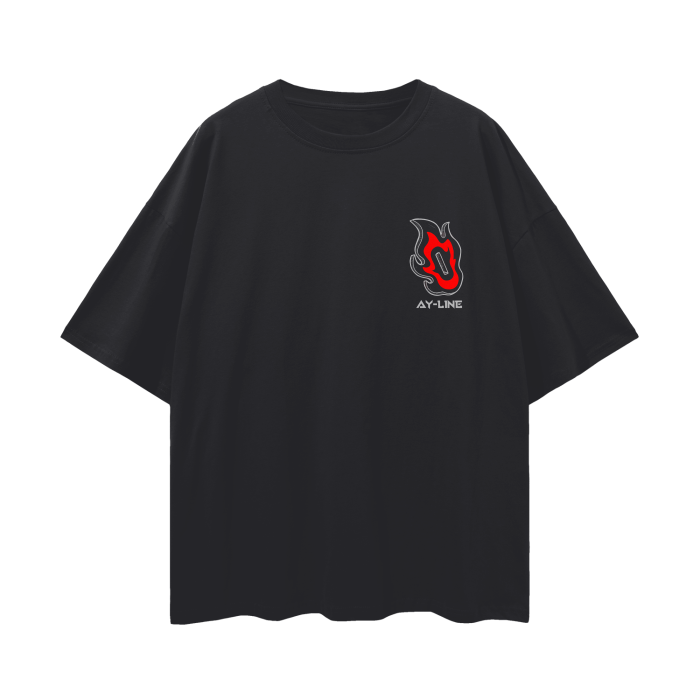 Flame Hashira Graffiti Streetwear Shirt Black