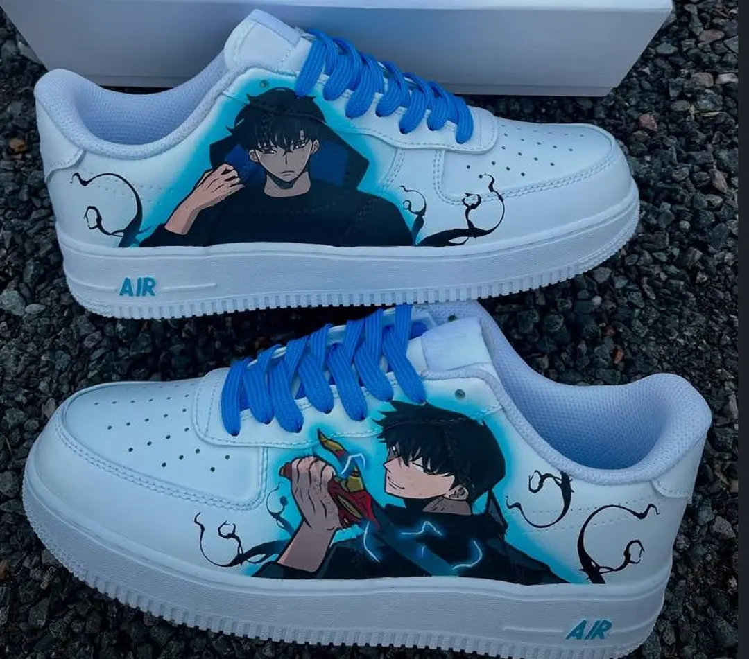 Air force 1 Sung Jin-Woo.”Solo Leveling Obito 1 Anime Shoes!! 