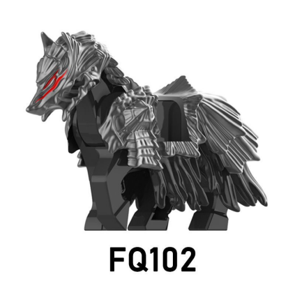 Three-dimensional minifigures, used warrior series building blocks