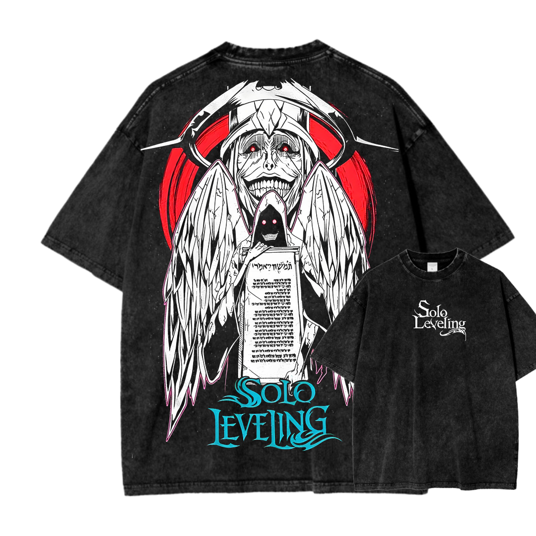 Solo Leveling Printed Unisex Washed T-Shirt