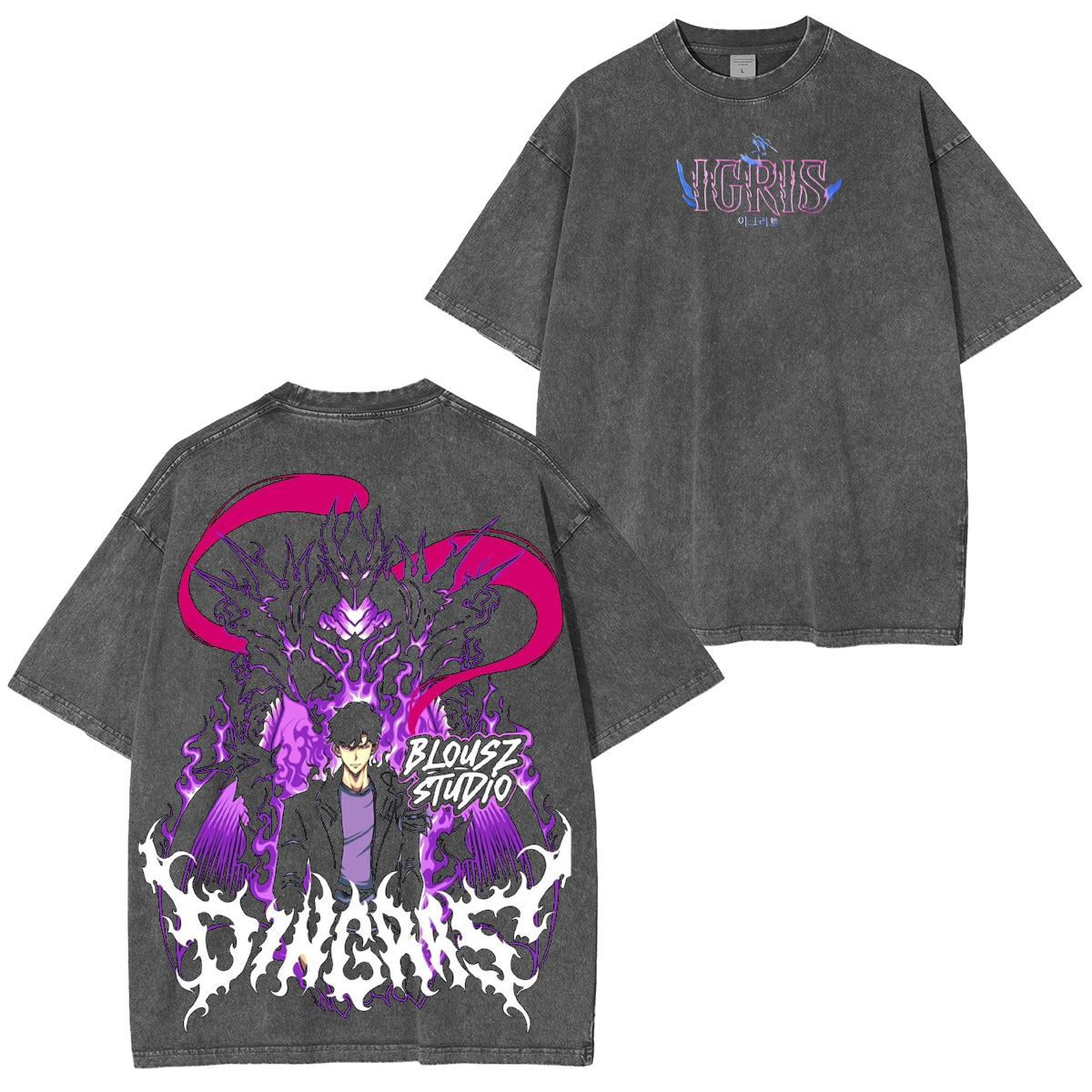 Solo Leveling Washed T-shirt/Crewneck/Hoodie