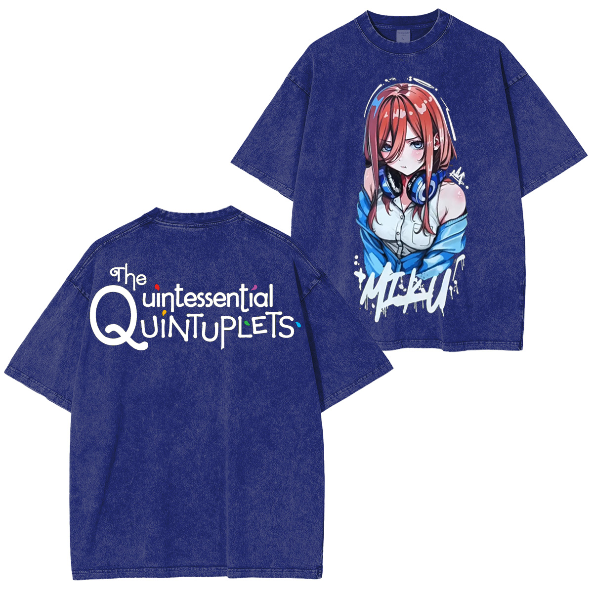 Nakano Miku The Quintessential Quintuplets Washed T-shirt/Crewneck/Hoodie