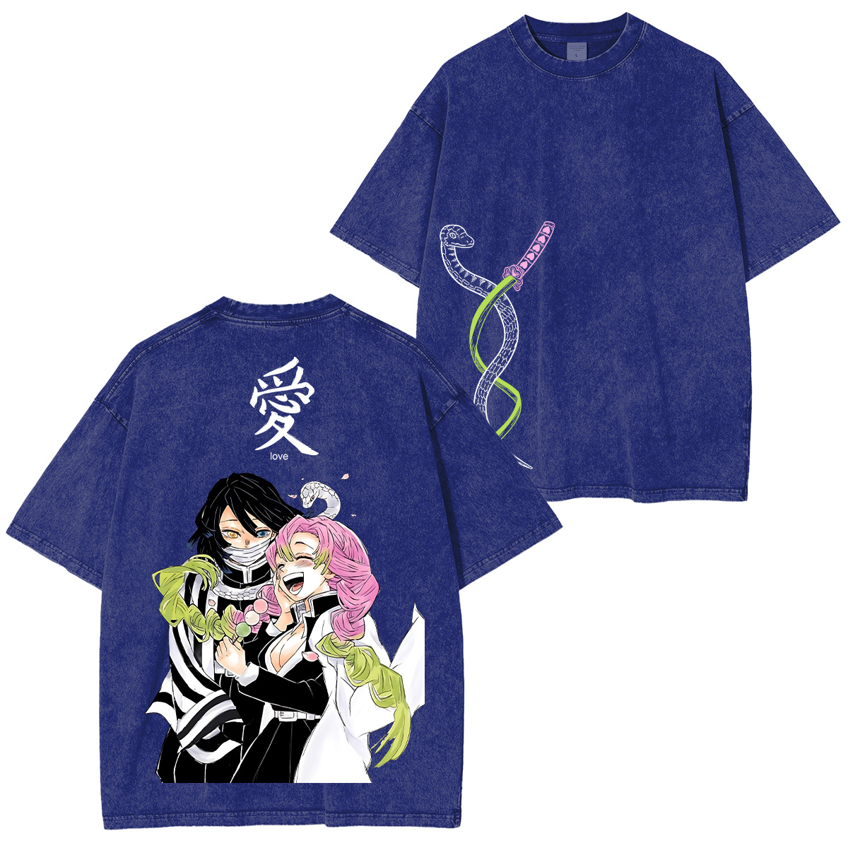 Iguro Obanai X Kanroji Mitsuri Vintage Tee
