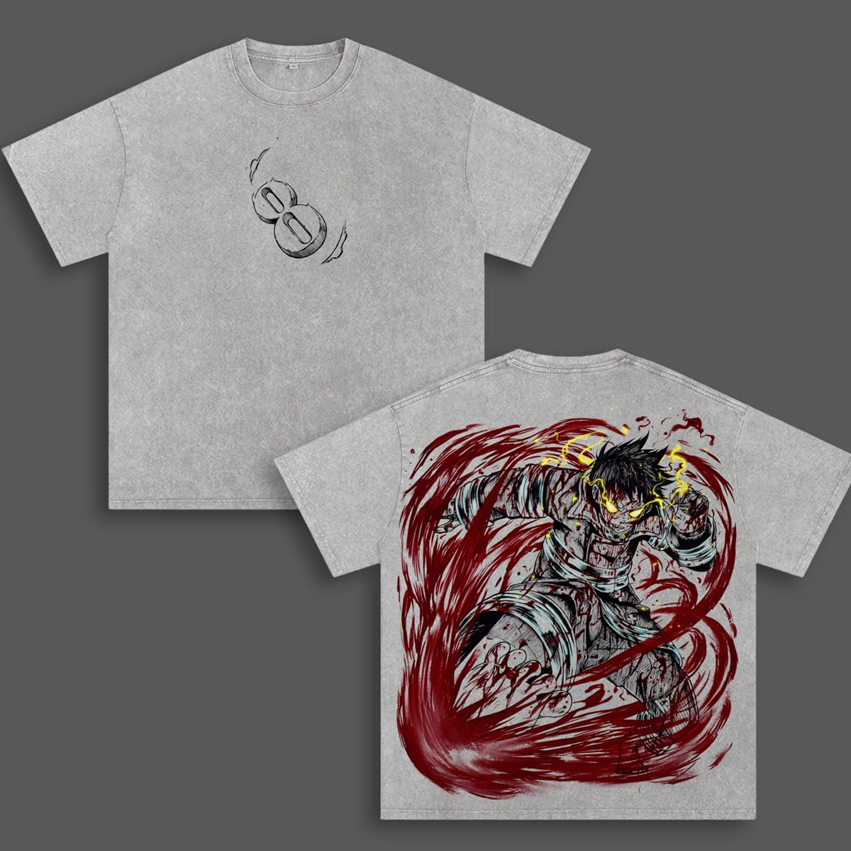 Fire Force Shinra Washed T-shirt/Crewneck/Hoodie