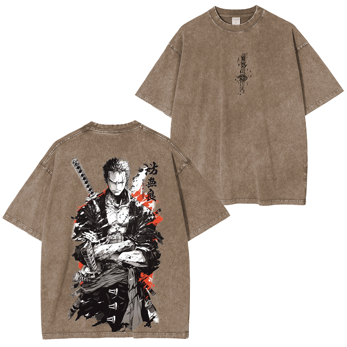 One Piece Roronoa Zoro Washed T-shirt