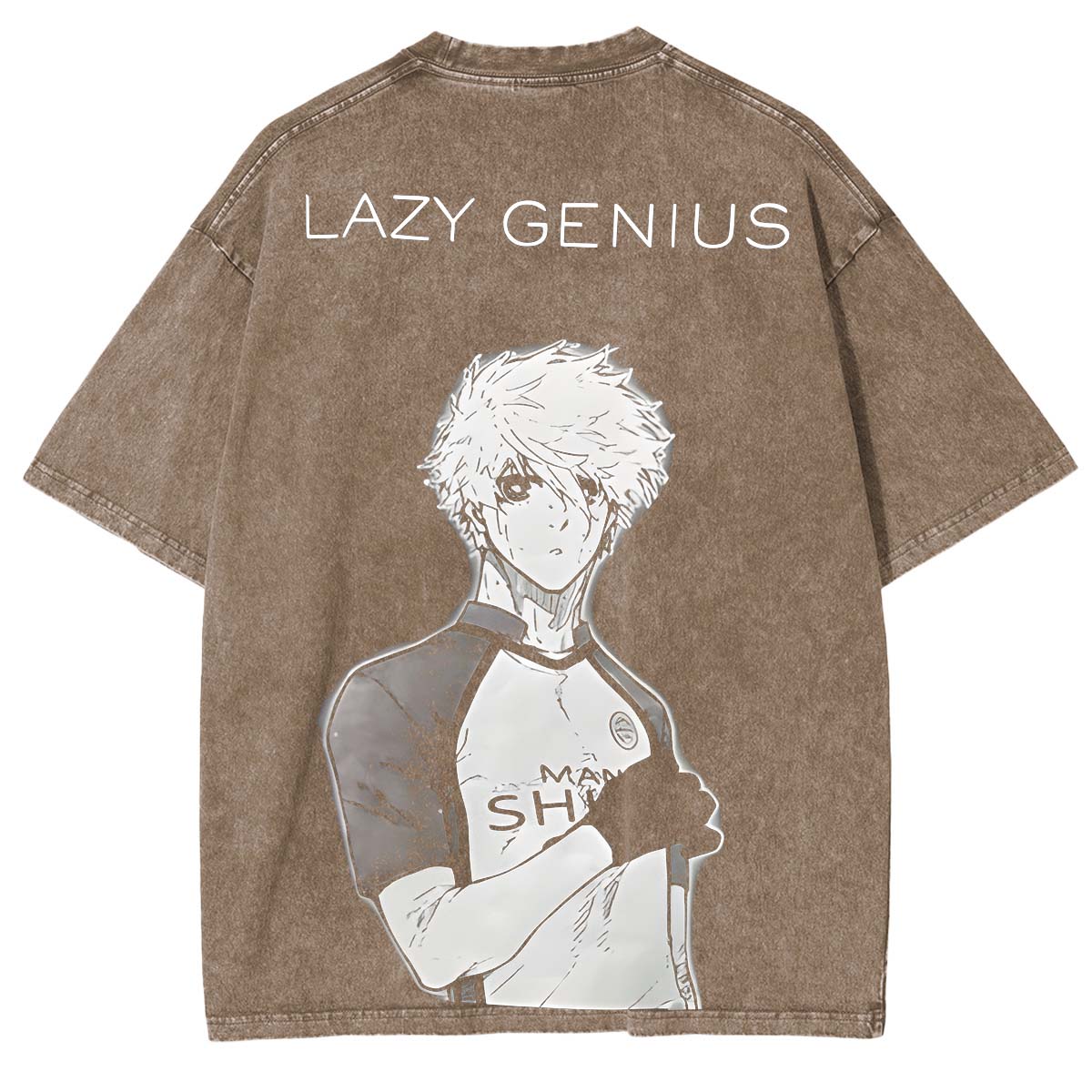 Blue Lock Striker Anime Double Printed Washed TeeStriker Anime Double Printed Washed Tee