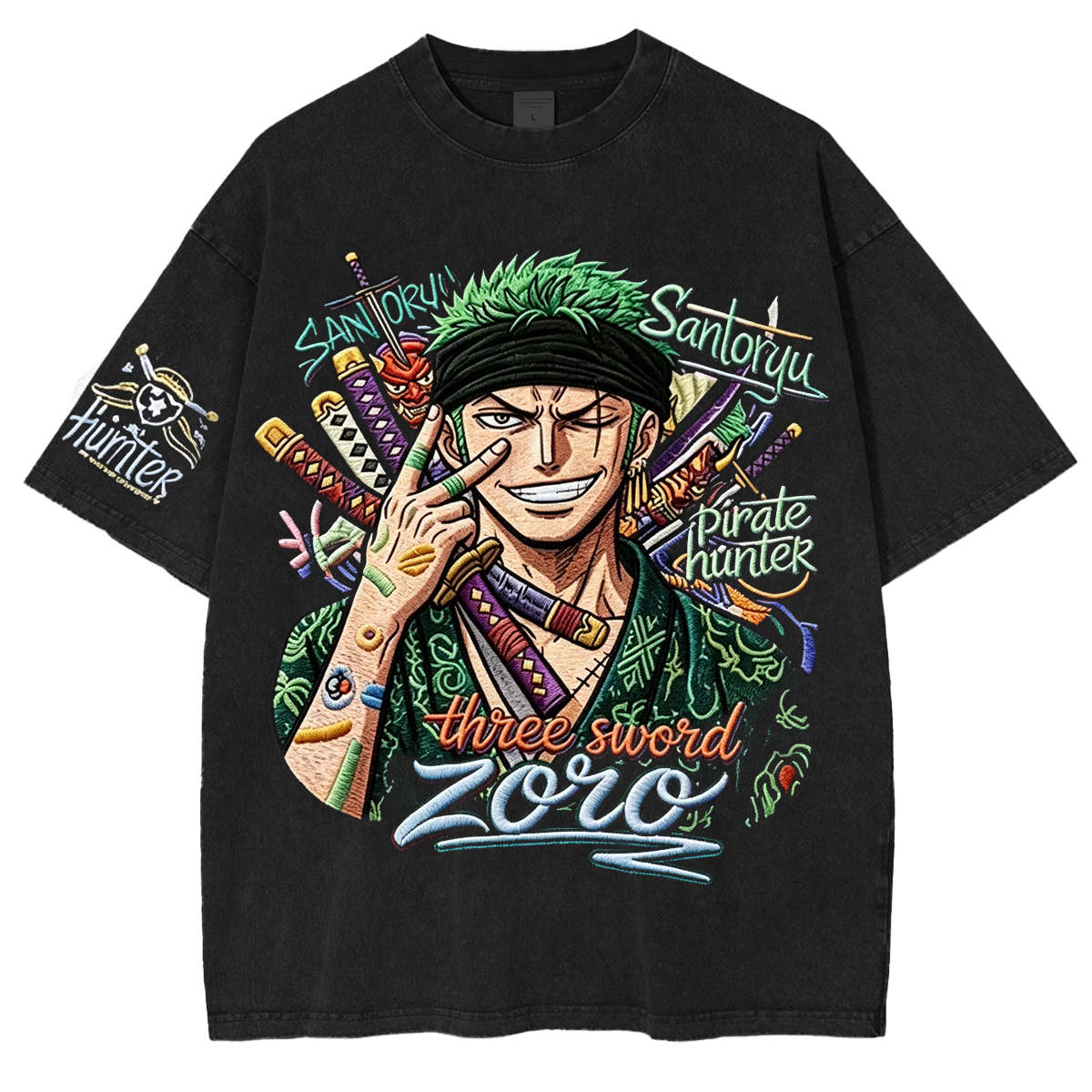 Roronoa Zoro One Piece Unisex Washed T-shirt