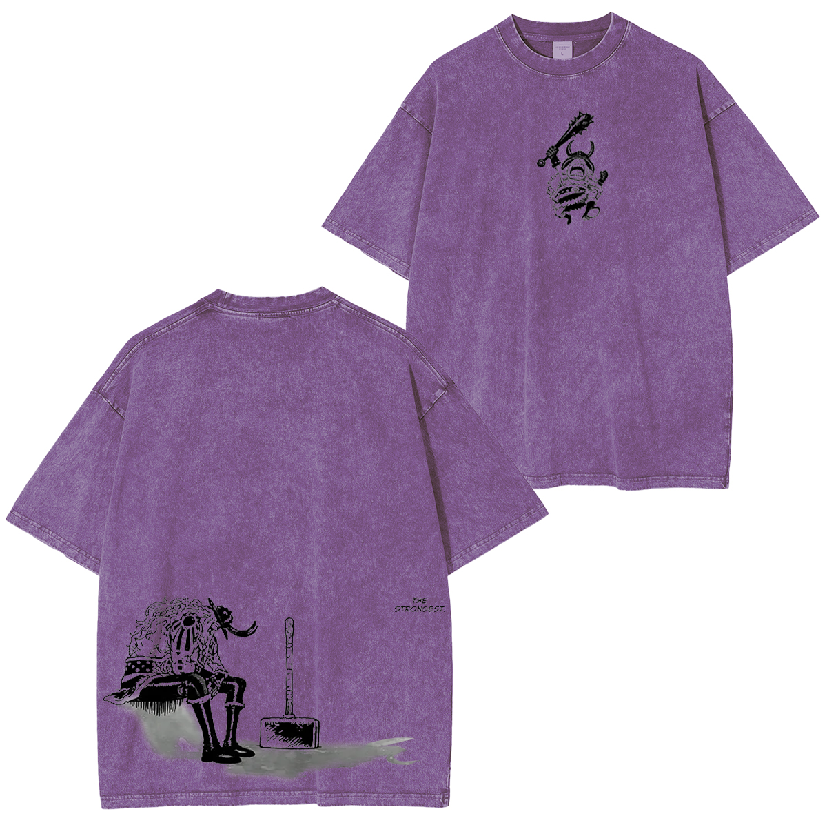 One Piece The Strongest Printed Unisex Washed/Crewneck/Hoodie