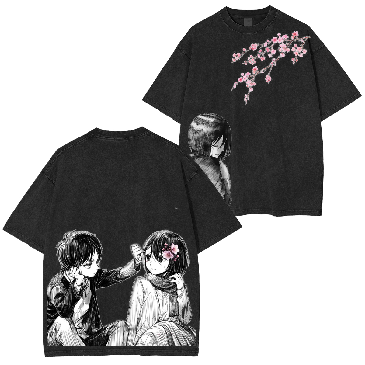 Attack on Titan Vintage Washed T-shirts / Cotton T-shirts