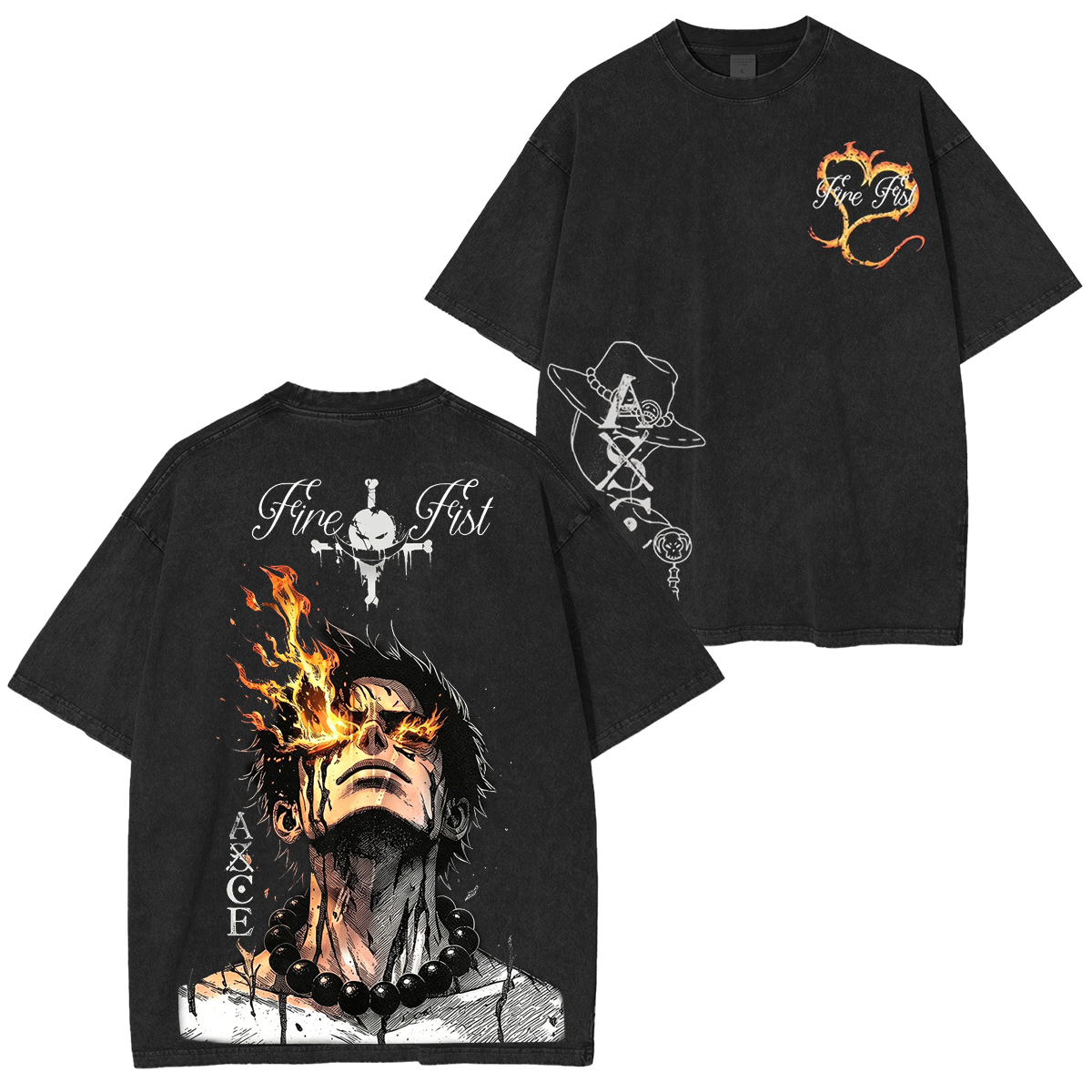 One Piece Anime Washed T-shirt