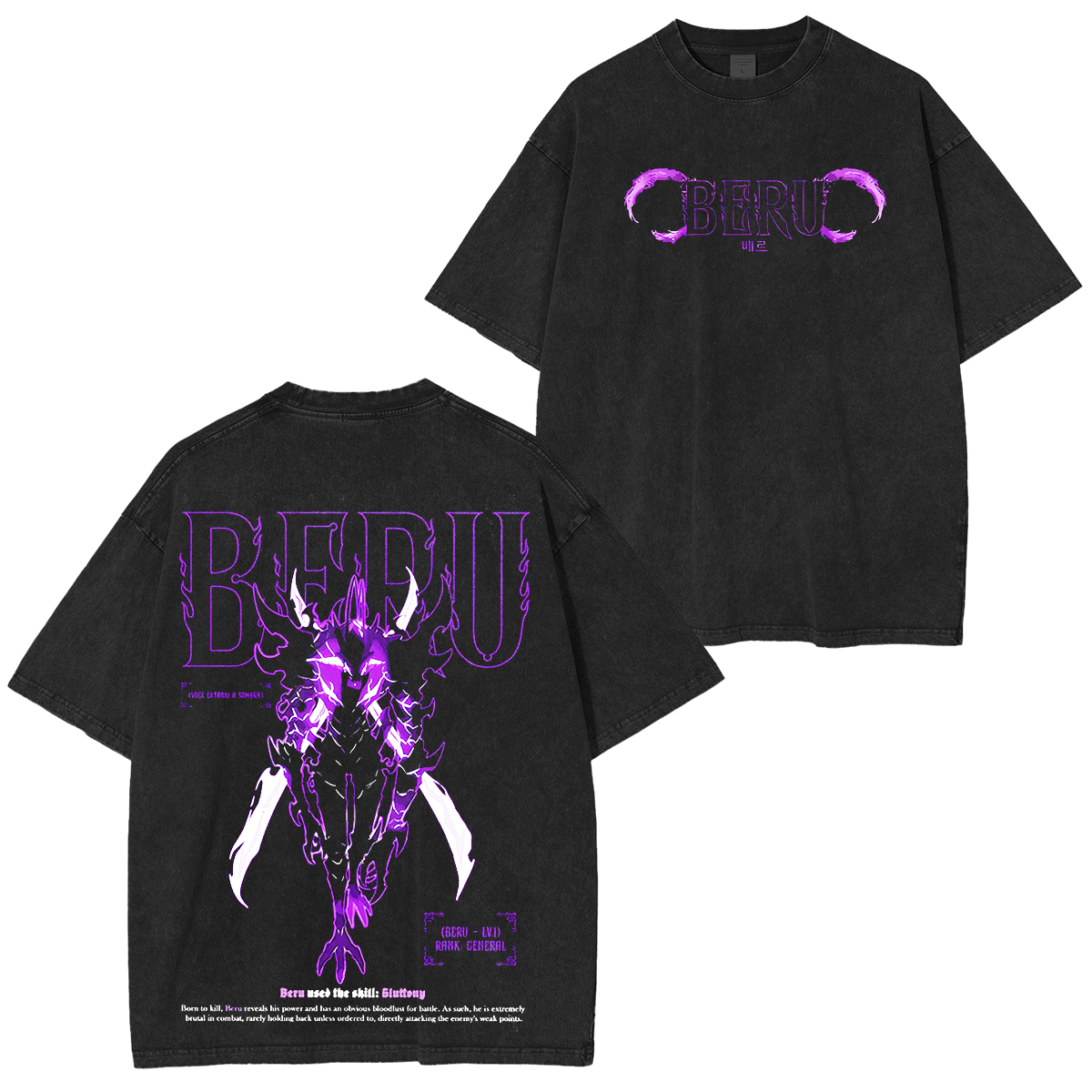Solo Leveling Anime Washed T-shirt