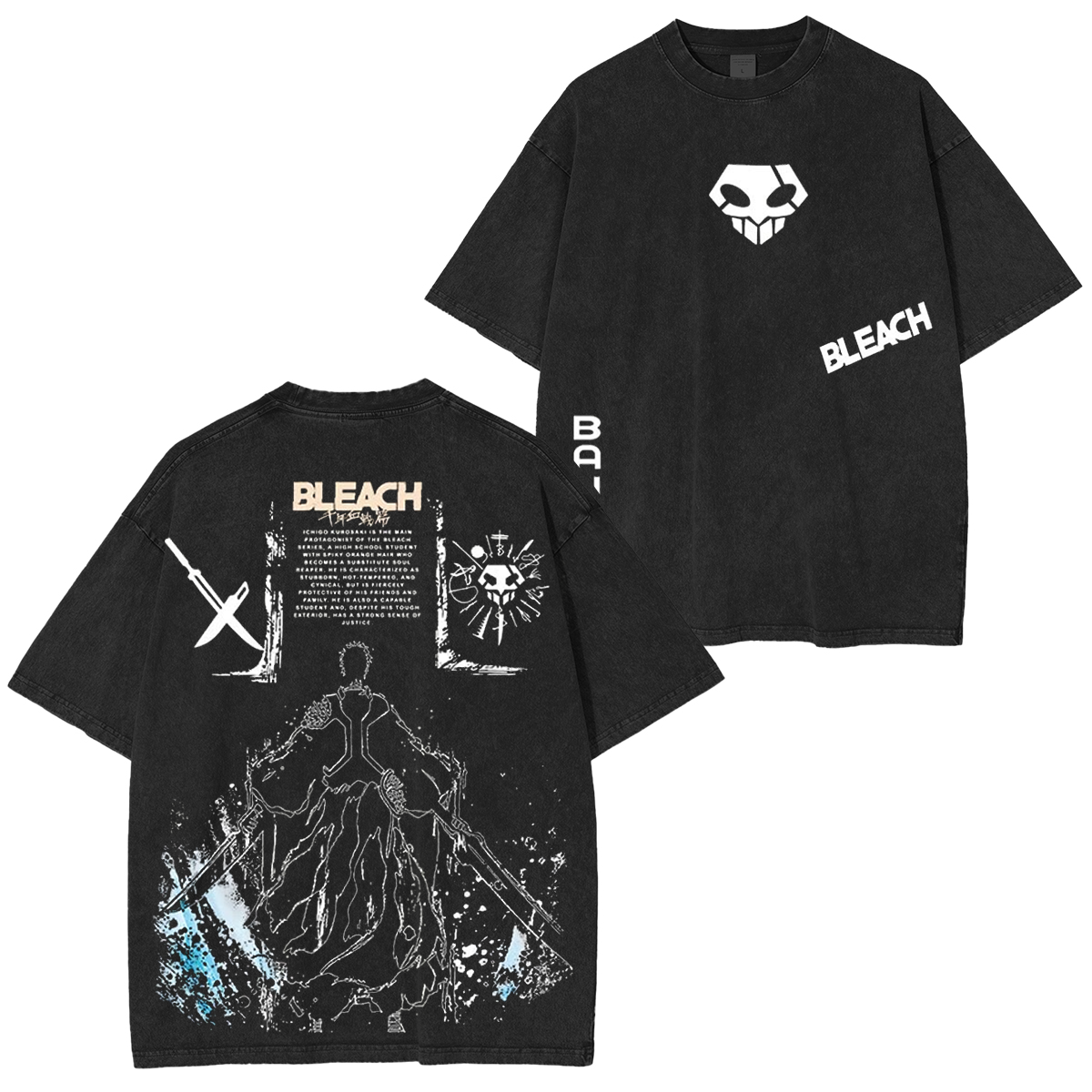 Bleach Anime Washed T-shirt/Hoodie