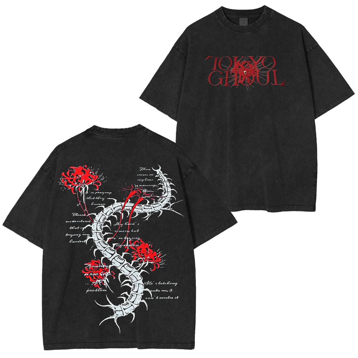 Tokyo Ghoul Anime Washed T-shirt/Hoodie