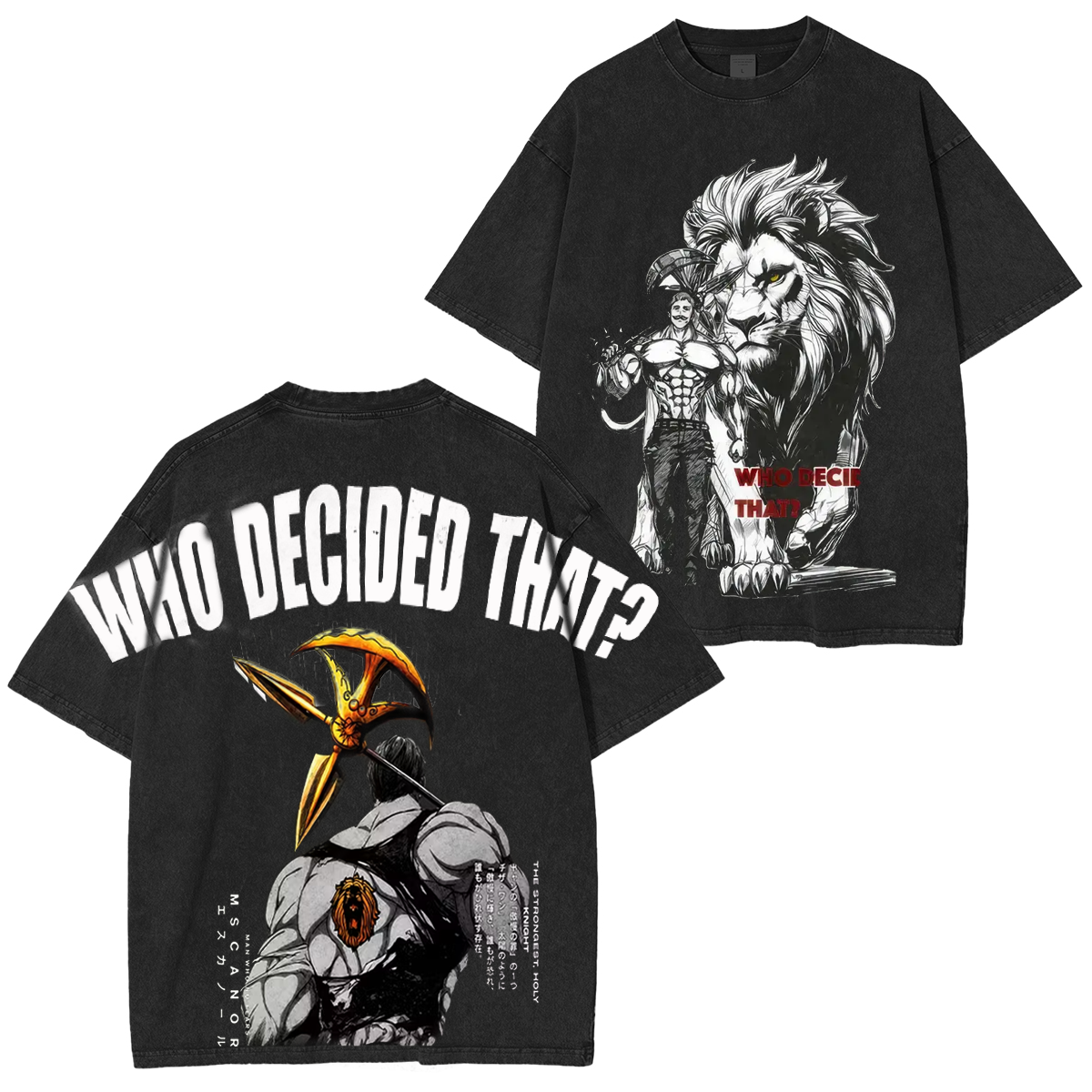 The Seven Deadly Sins Anime Unisex Washed T-shirt/Hoodie