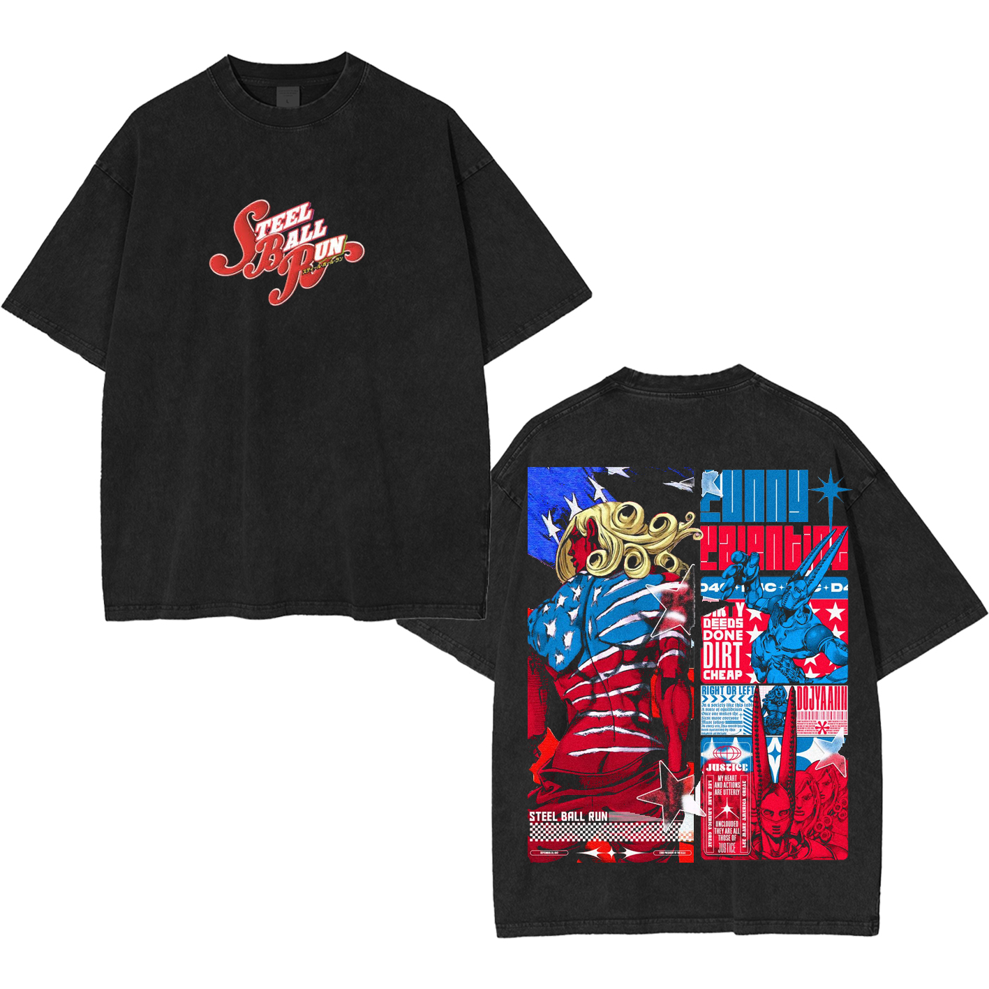Jojo's Bizarre Adventure Unisex  Washed T-Shirt