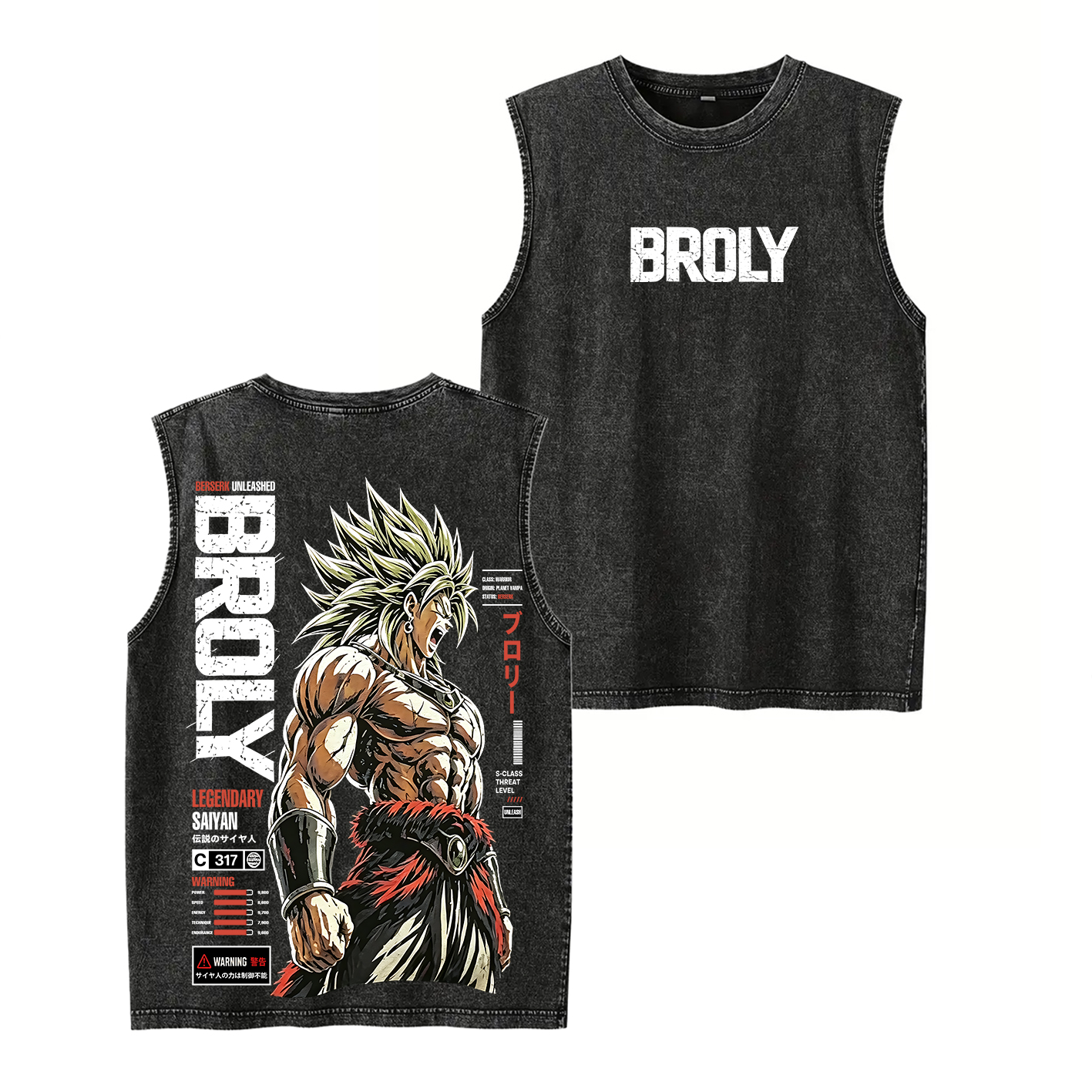 Broly Dragon Ball Super Unisex  Washed T-Shirt