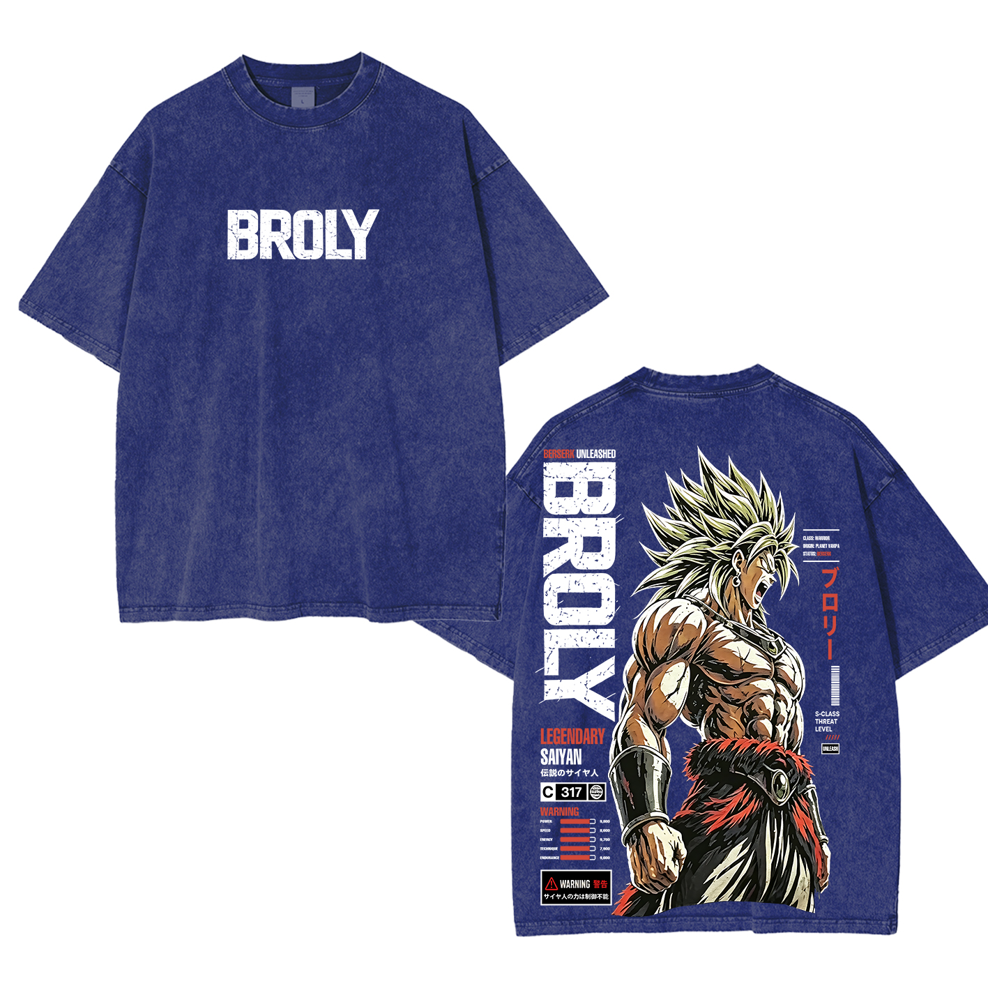 Broly Dragon Ball Super Unisex  Washed T-Shirt