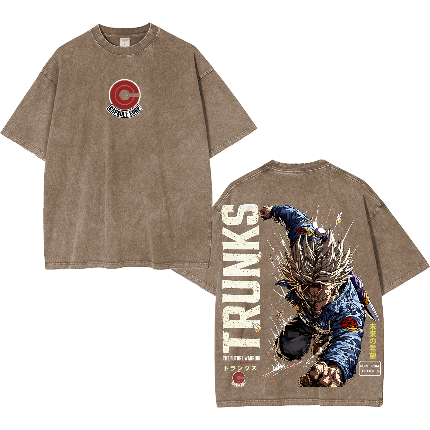 Future Trunks Dragon Ball Vintage Unisex  Washed T-Shirt