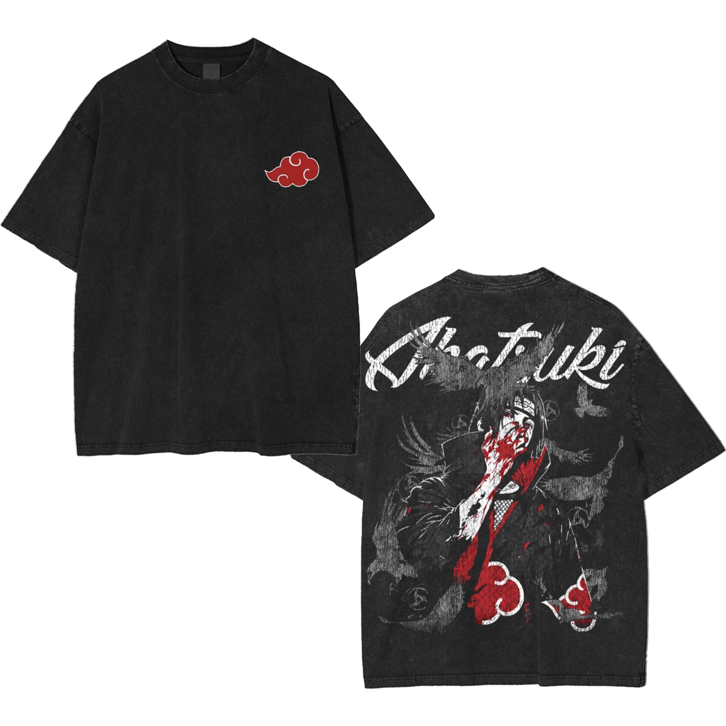 Itachi Naruto Anime Unisex  Washed T-Shirt
