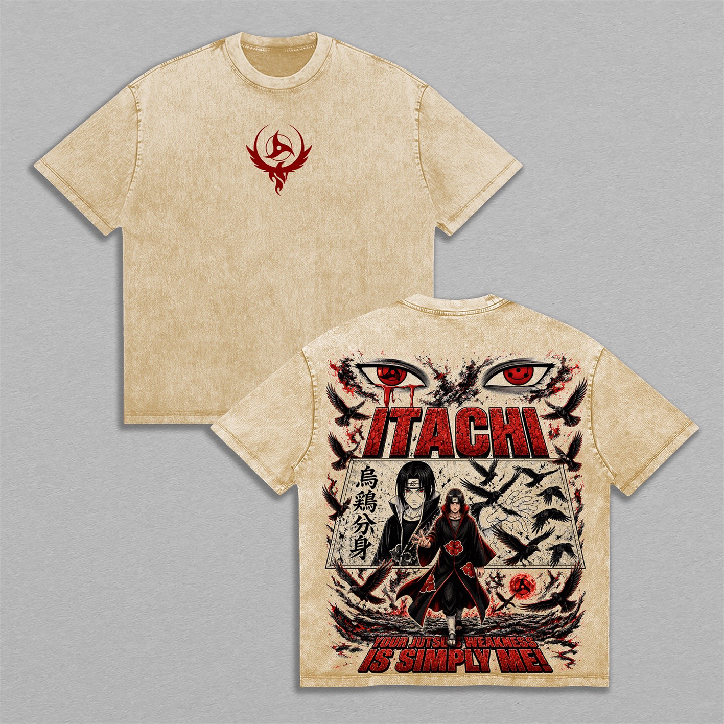 Itachi Uchiha Naruto  Unisex Washed T-shirt/Crewneck/Hoodie