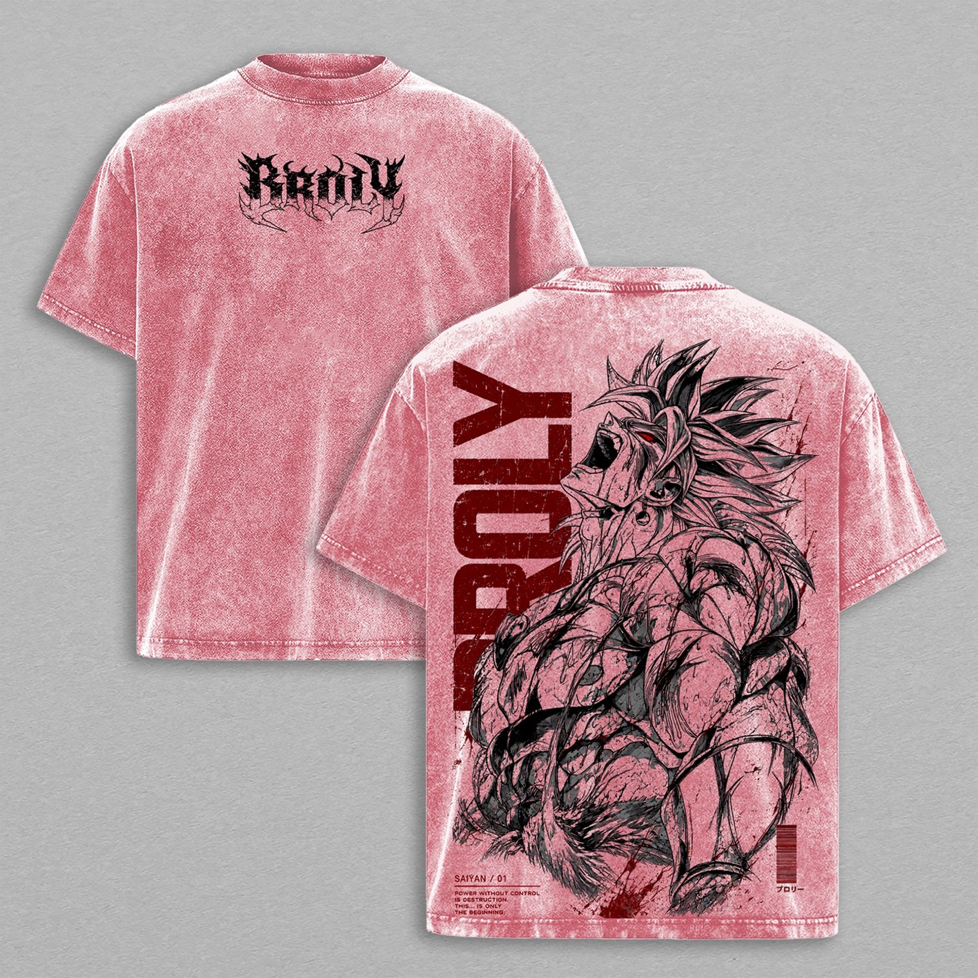 Broly Dragon Ball Vintage  Unisex Washed T-shirt/Crewneck/Hoodie
