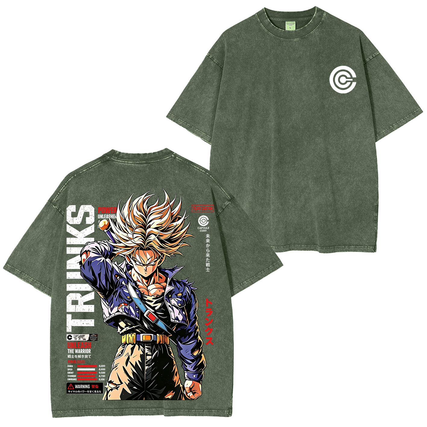Future Trunks Dragon Ball Vintage Unisex  Washed T-Shirt