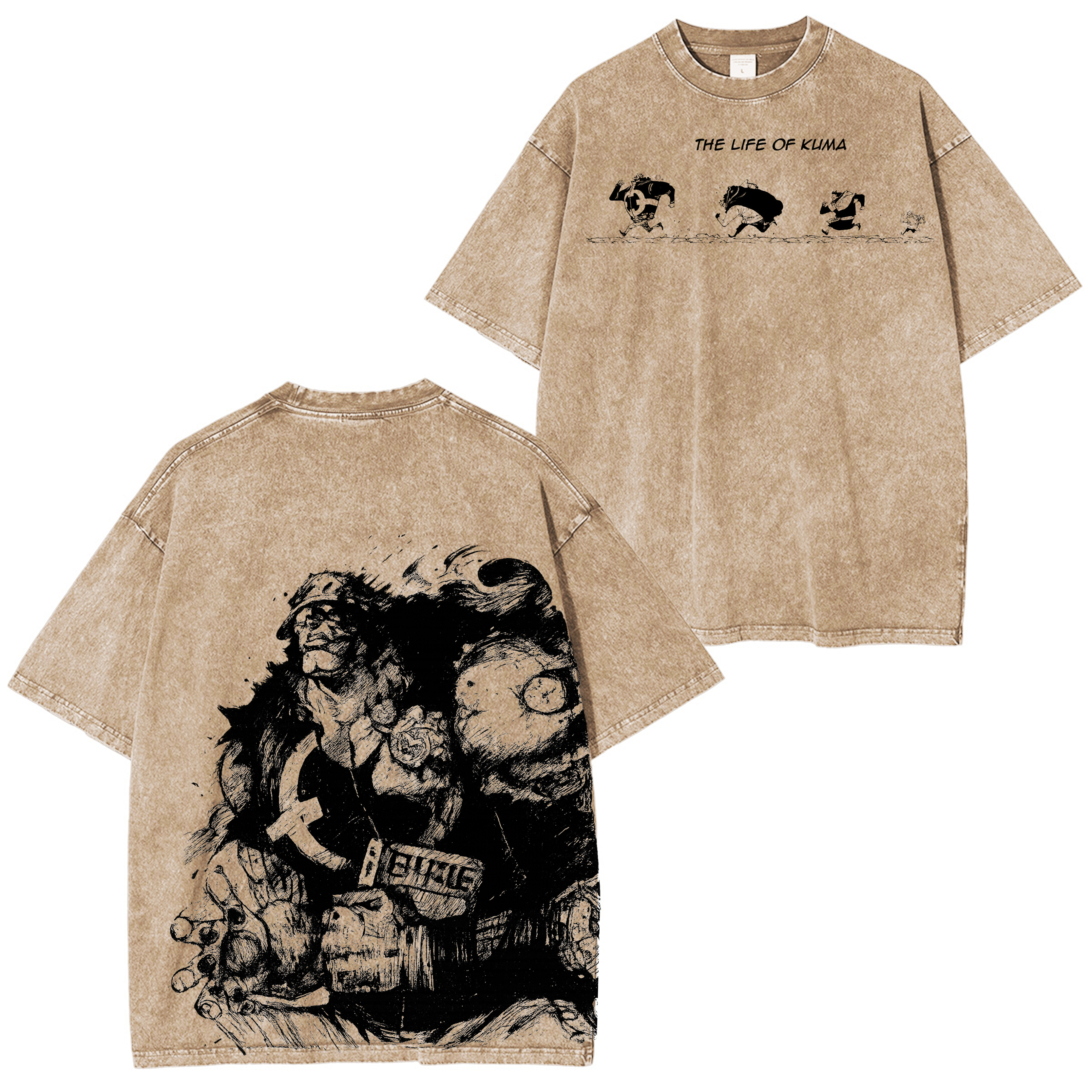 One Piece Monkey D. Garp Washed T-shirt
