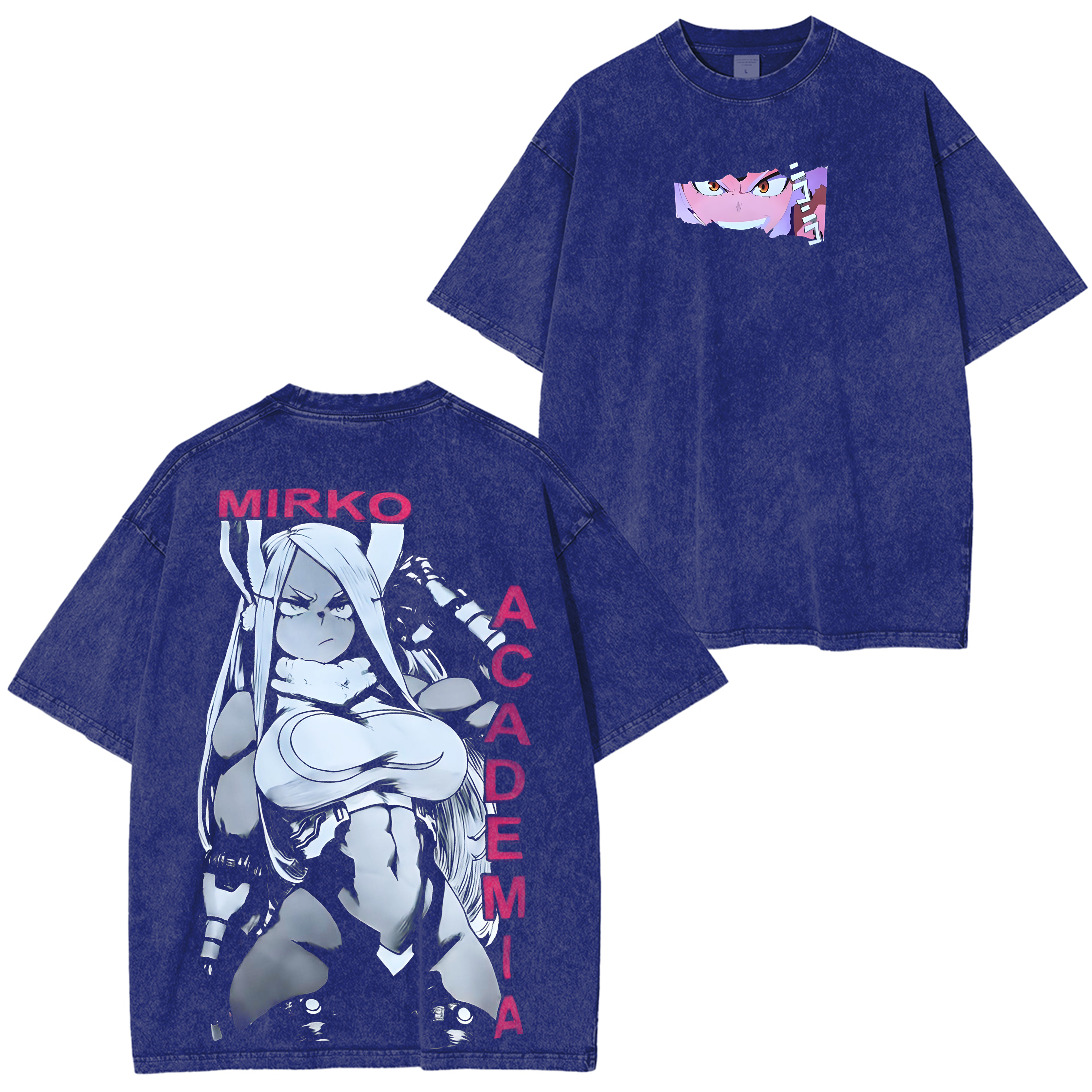 My Hero Academia Mirko vintage Sukehiro Washed Shirts