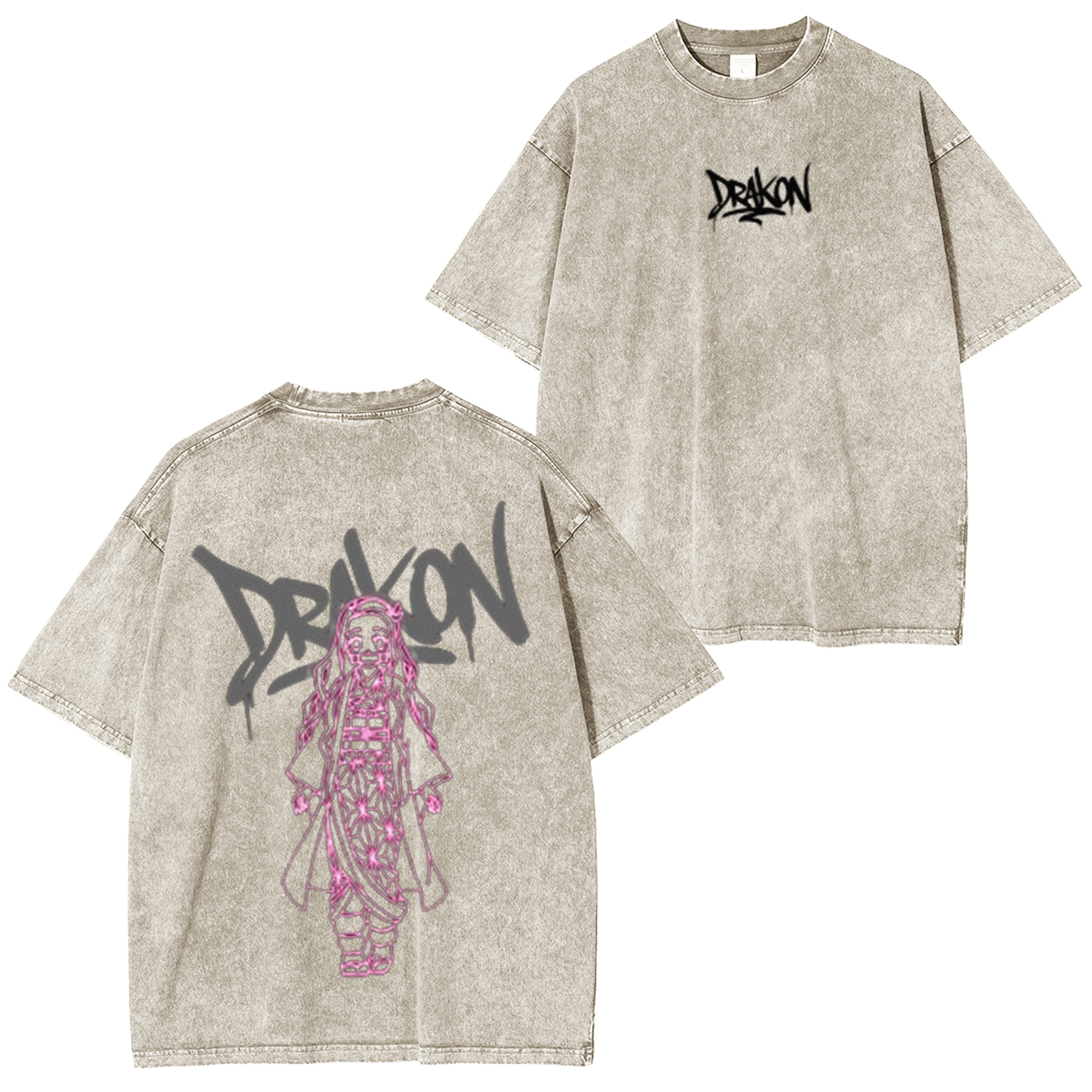 Demon Slayer Nezuko Kamado Anime Unisex Washed T-Shirt