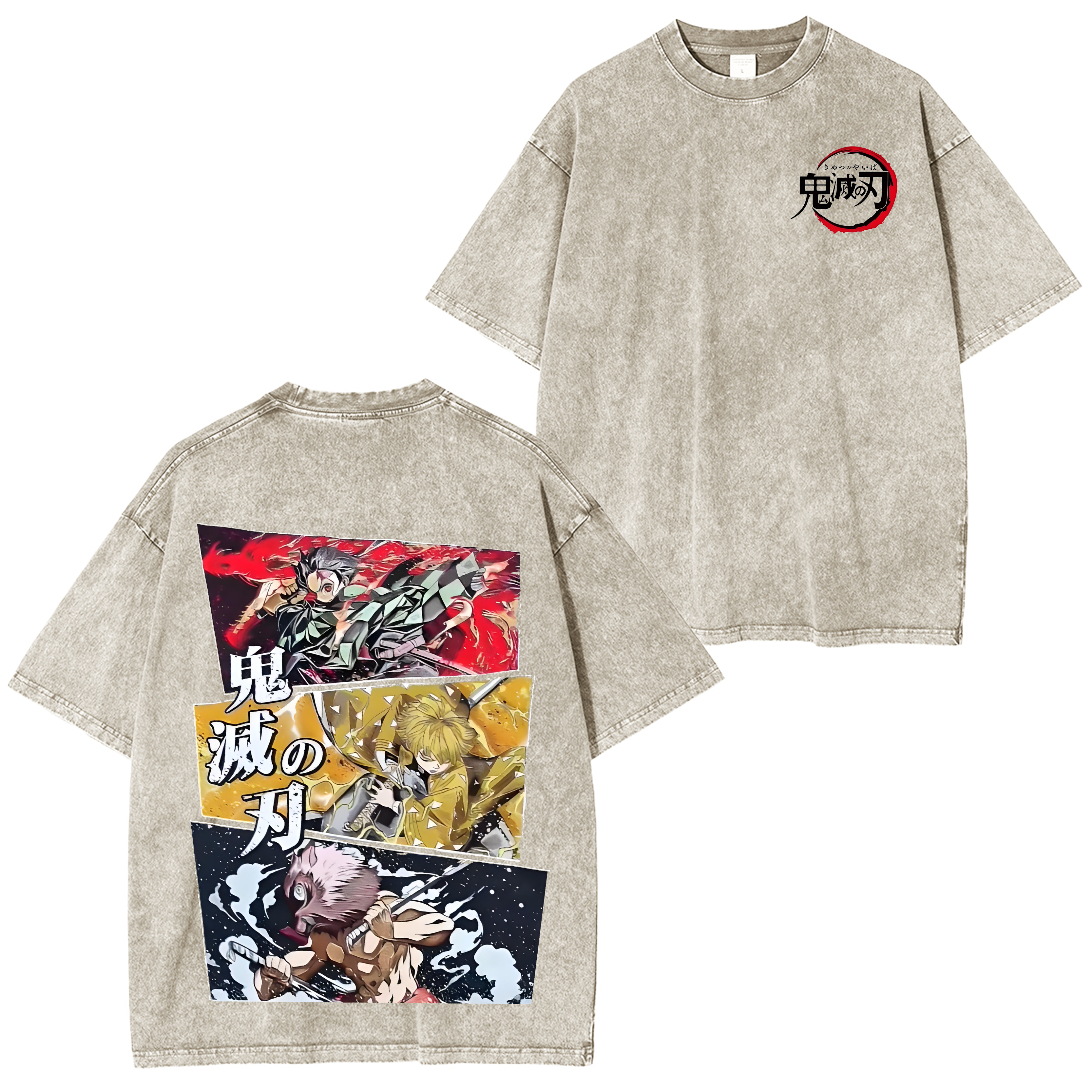 Demon Slayer: Kimetsu no Yaiba Anime Unisex Washed T-Shirt