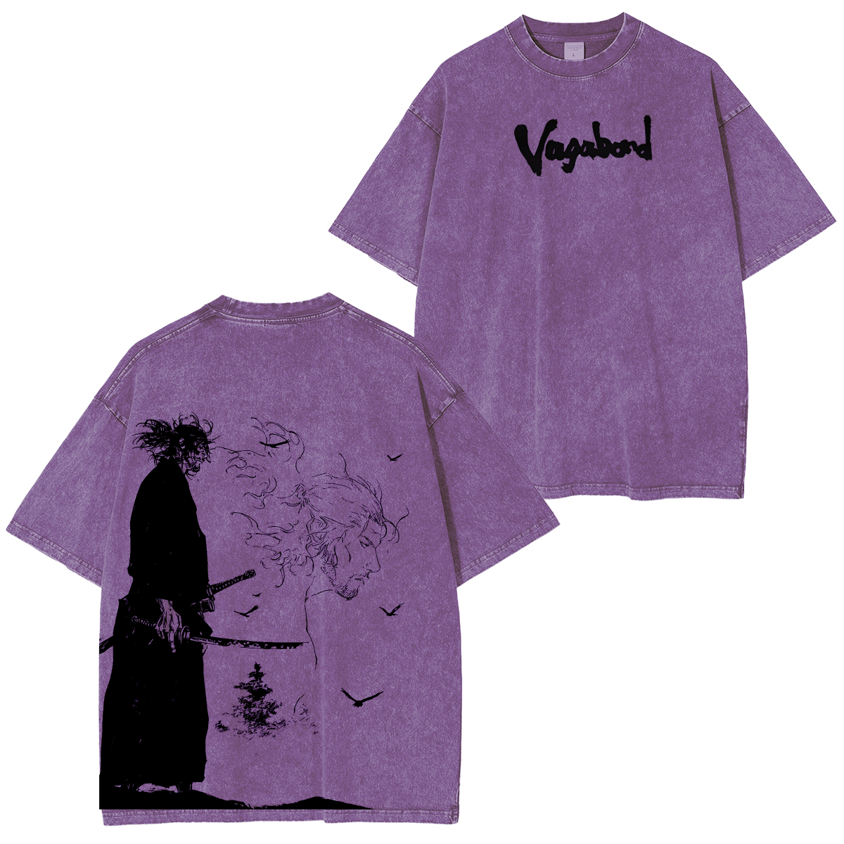 Miyamoto Musashi Vagabond Vintage Baumwollen T-Shirt