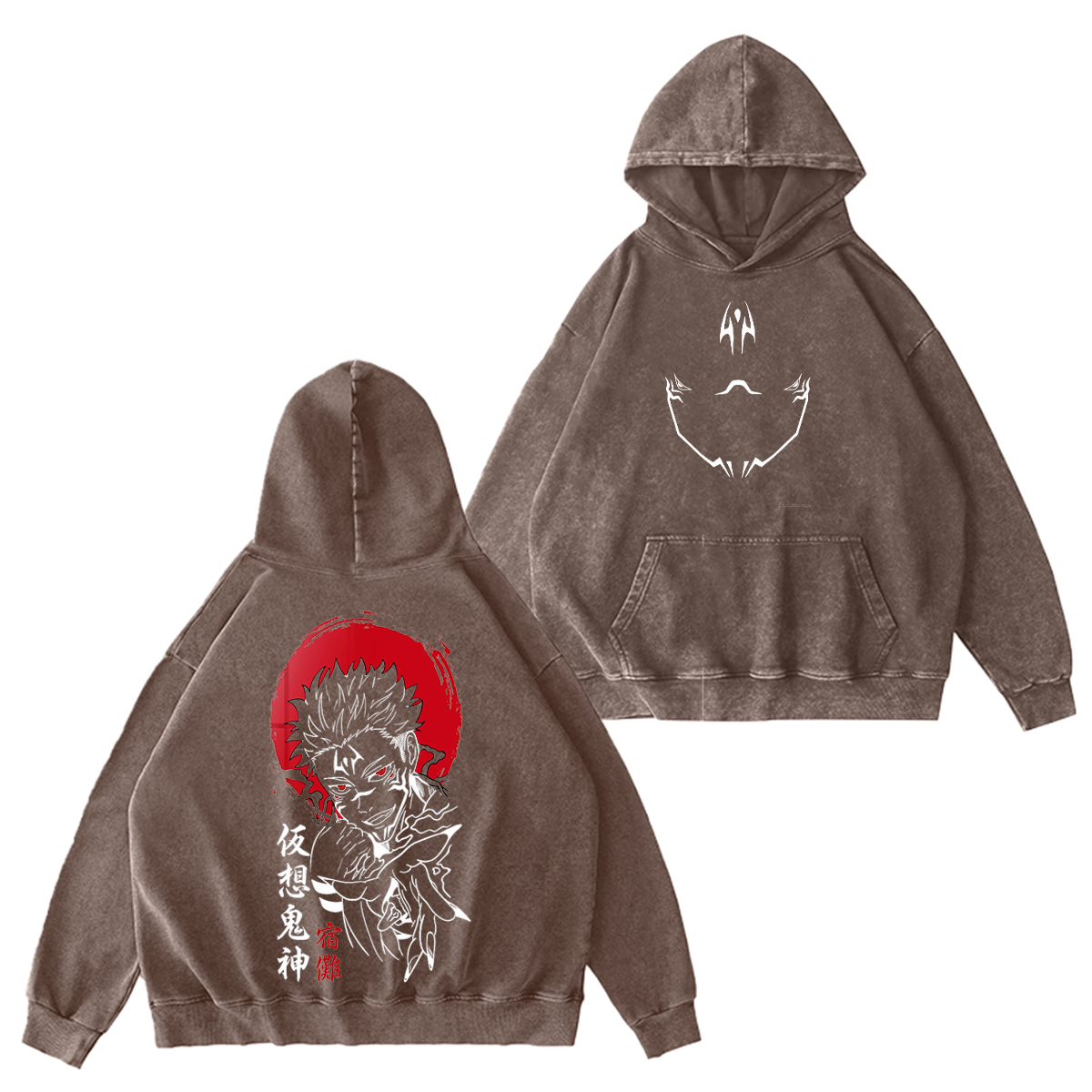 Jujutsu Kaisen Vintage Washed Hooded Sweatshirt