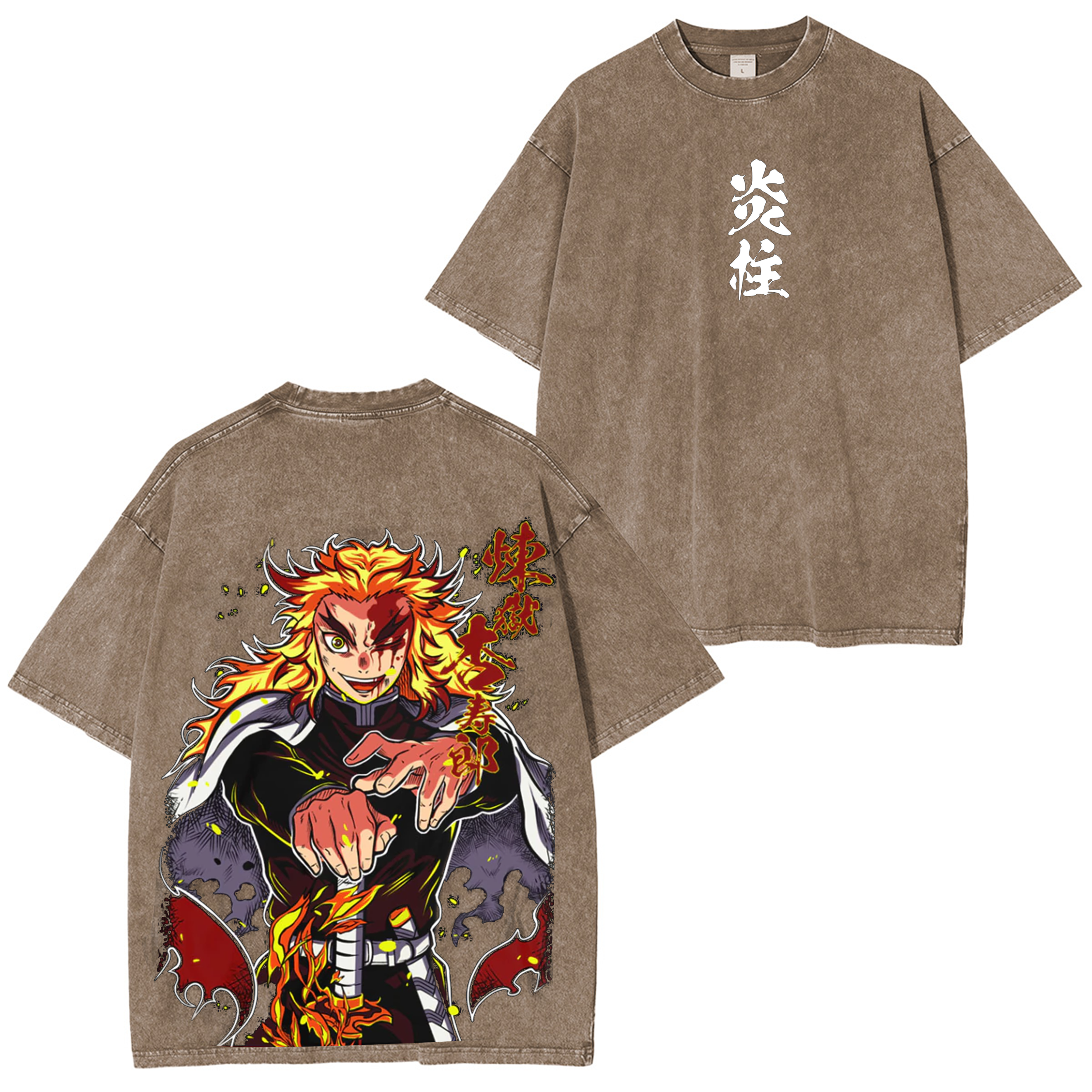 Camiseta - Hashira da Chama Unisex Washed T-Shirt