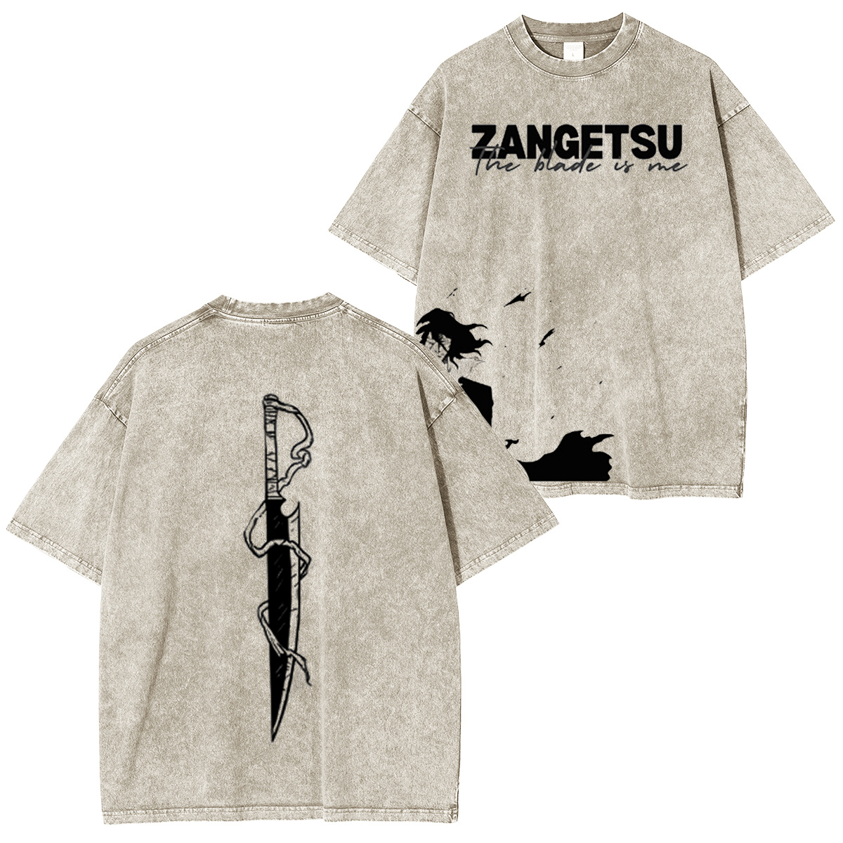 BLEACH :Zangetsu Vintage washed T-shirt/Crewneck/Hoodie