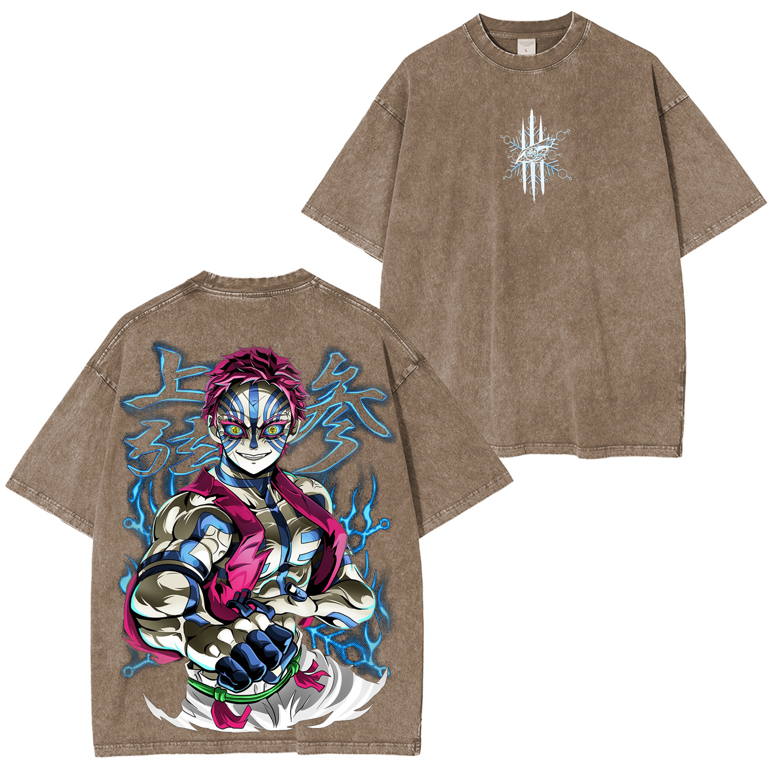 Akaza-Demon Slayer Vintage Oversize Tee