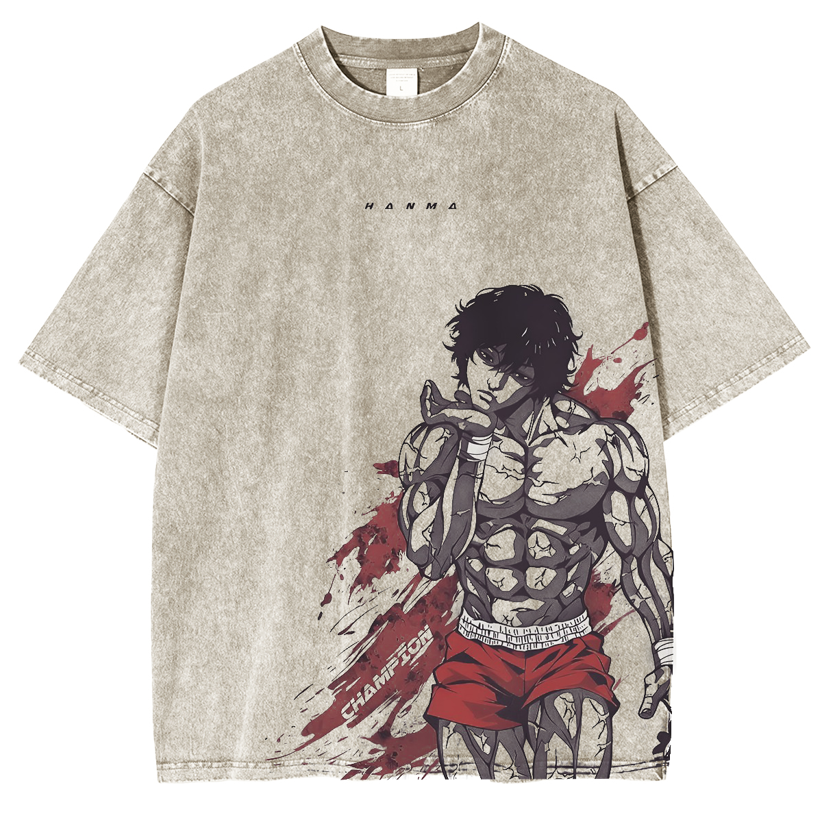 Comic Baki Hanma Vintage Washed Unisex T-Shirt