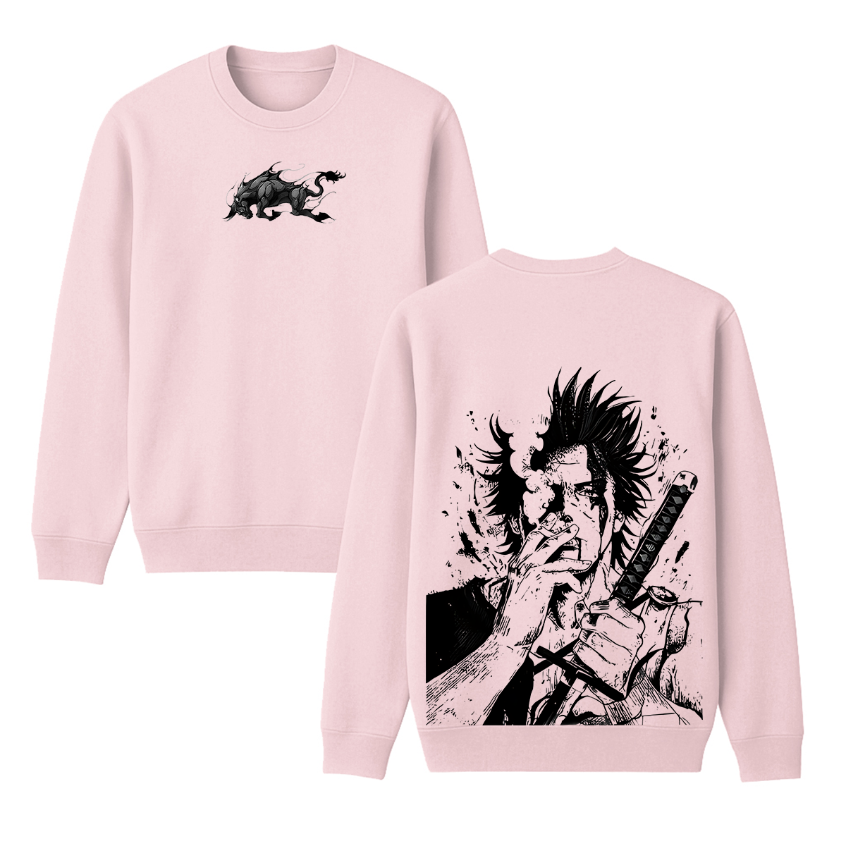 Yami Sukehiro x Black Bulls Black Clover Anime Double Printed Vintage Unisex Sweatshirt