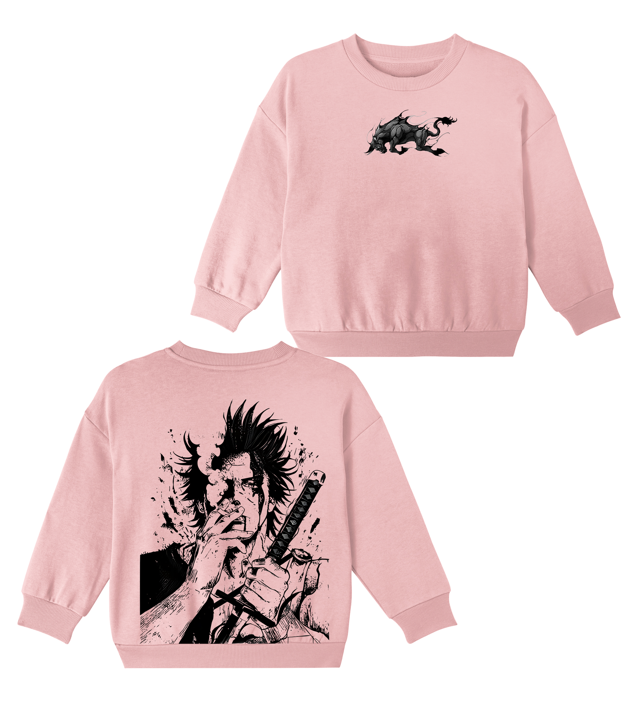 Yami Sukehiro x Black Bulls Black Clover Anime Double Printed Vintage Unisex Kids T-Shirt/Crewneck Sweatshirt/Hoodie