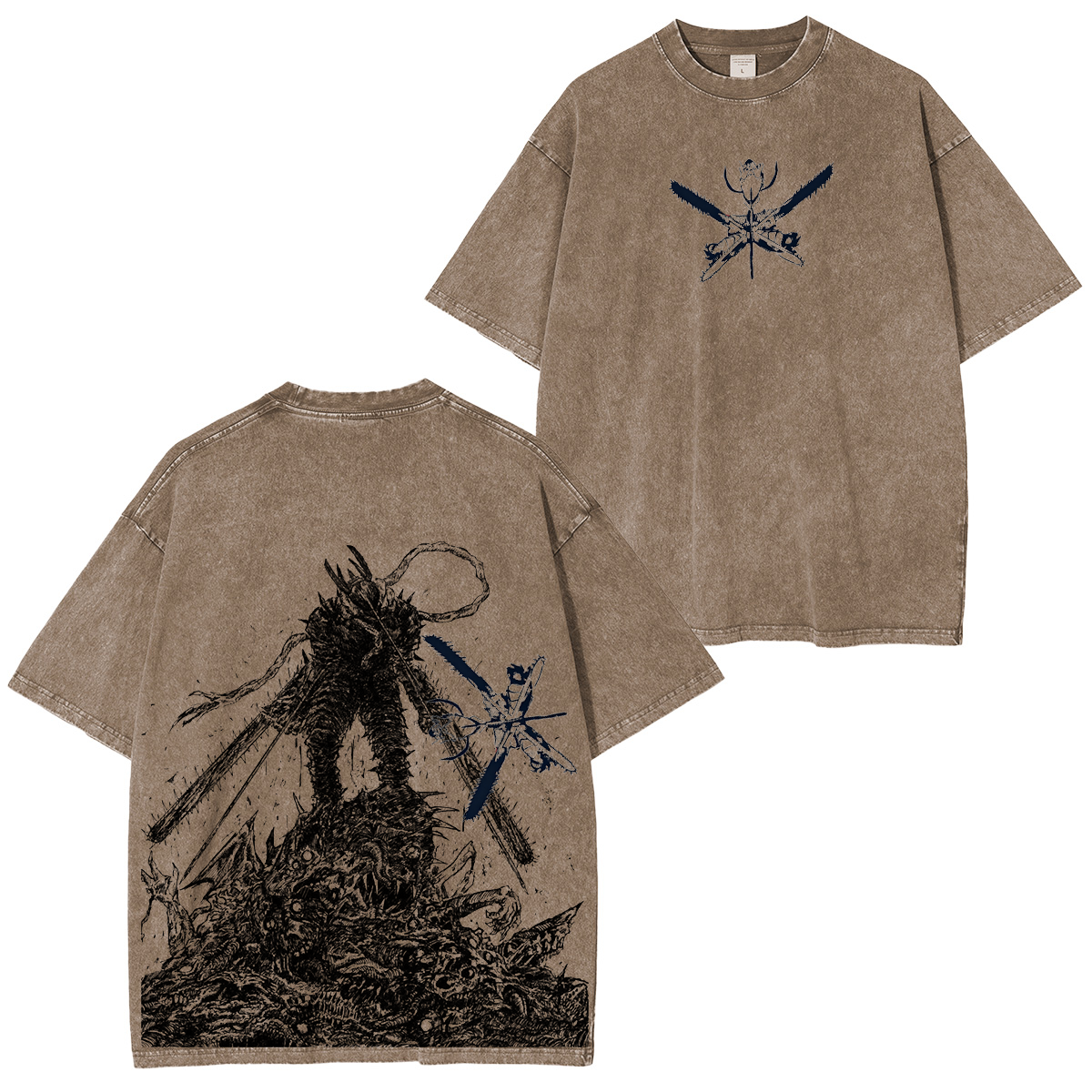 Chainsaw Man Chainsaw pure primal Denji Pochita Devil Villains Washed T-shirt