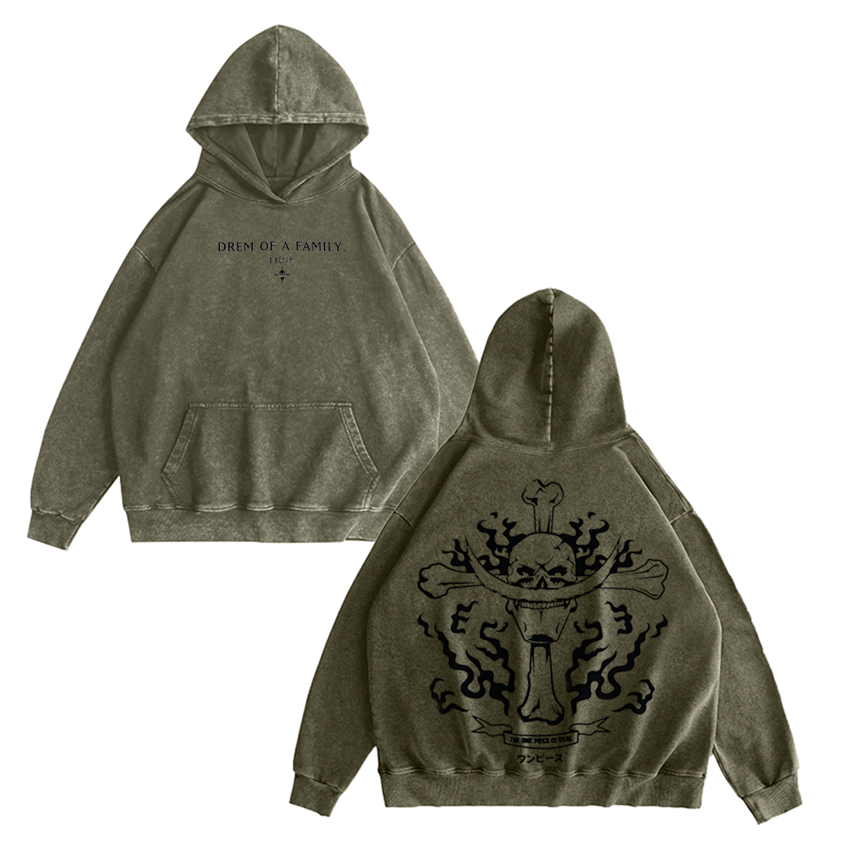 One Piece Vintage Unisex Hooded Sweatshirt
