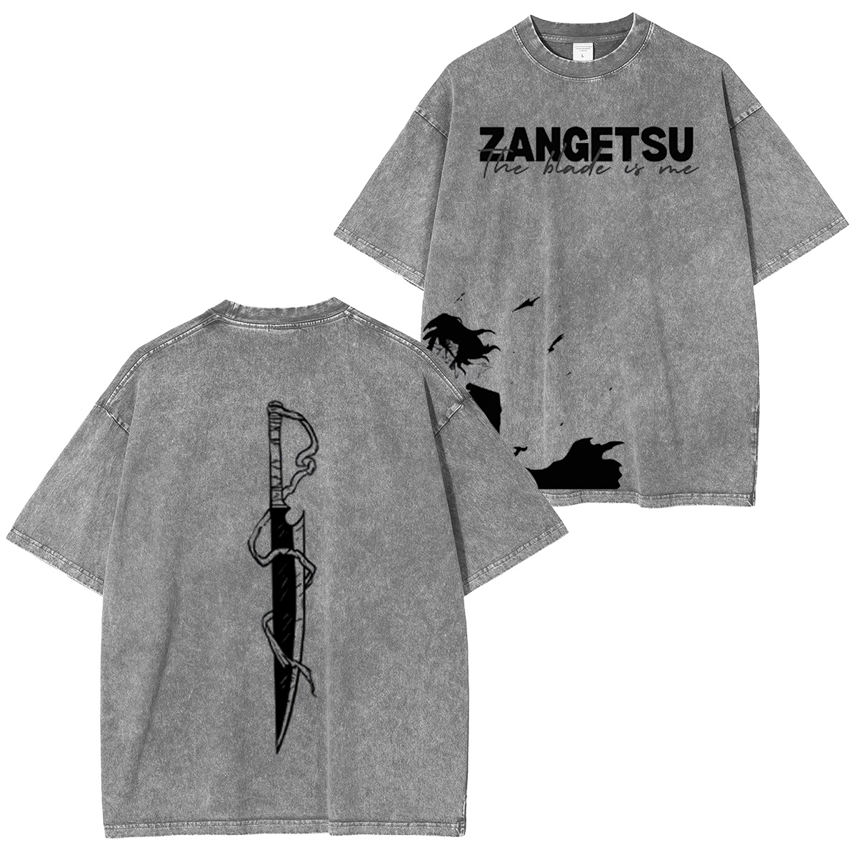 BLEACH :Zangetsu Vintage washed T-shirt/Crewneck/Hoodie