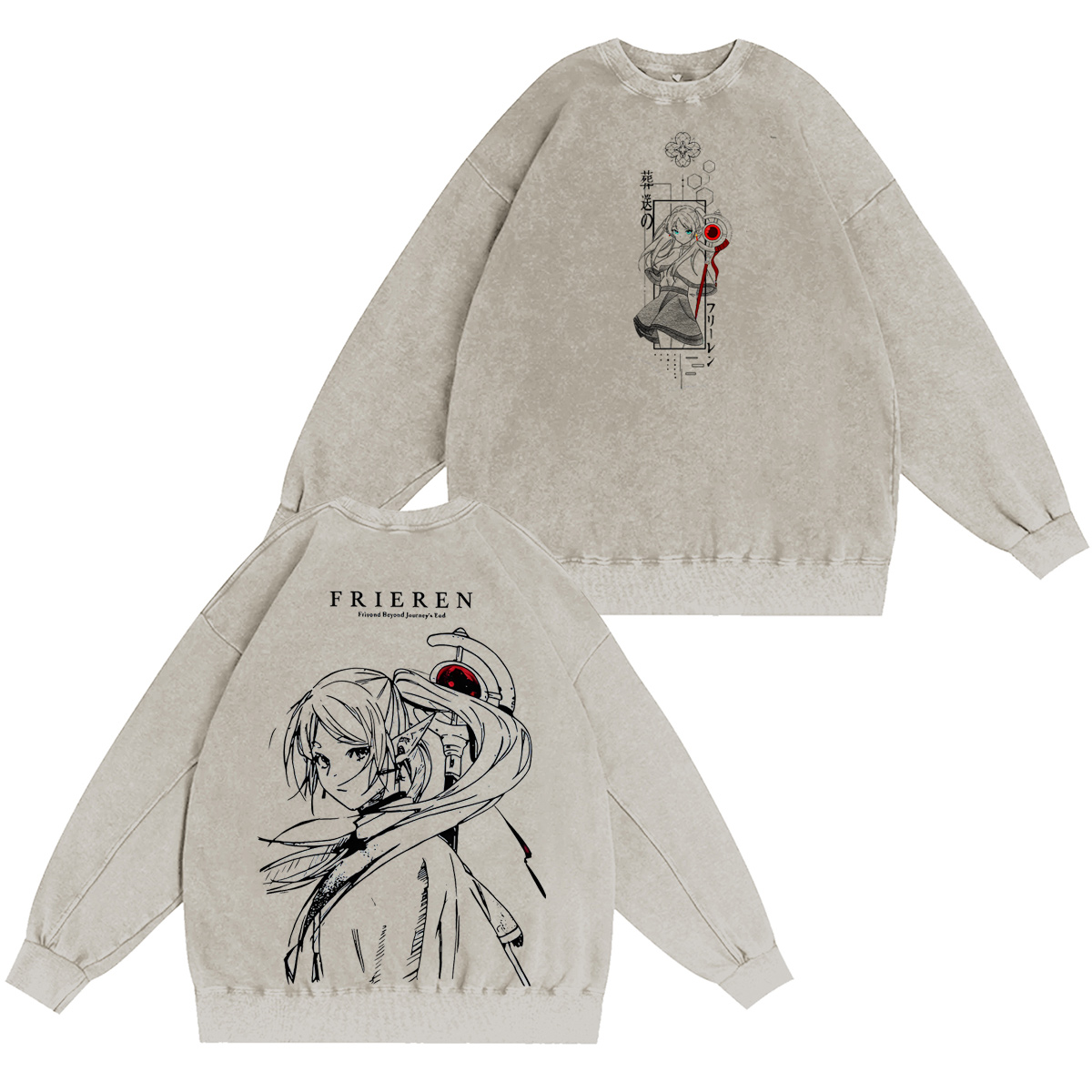 Frieren: Beyond Journey's End Vintage washed T-shirt/Crewneck/Hoodie