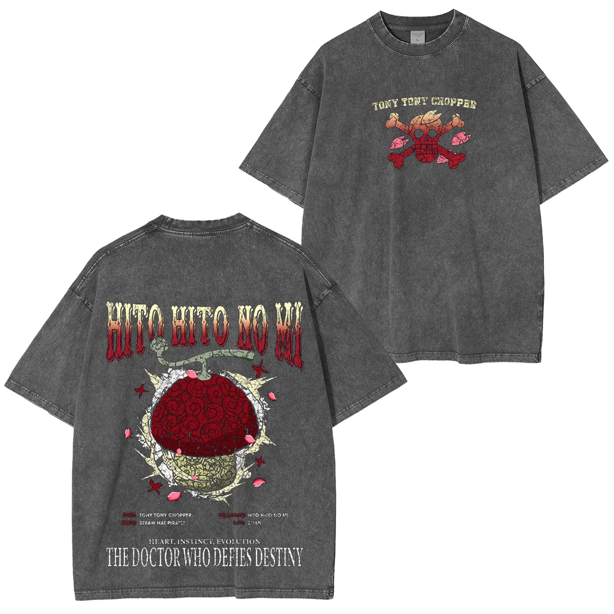Hito Hito no Mi-One Piece Vintage Washed T-shirt/Crewneck/Hoodie
