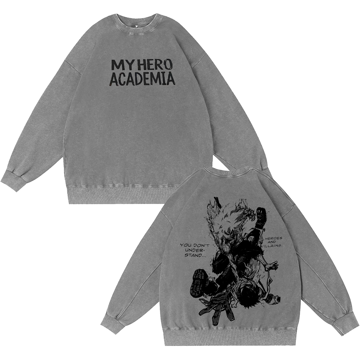 My Hero Academia Vintage Washed T-shirt/Crewneck/Hoodie
