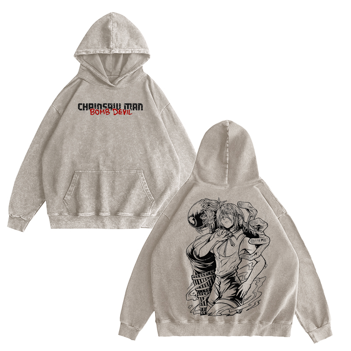 Chainsaw Man Vintage Washed T-shirt/Crewneck/Hoodie