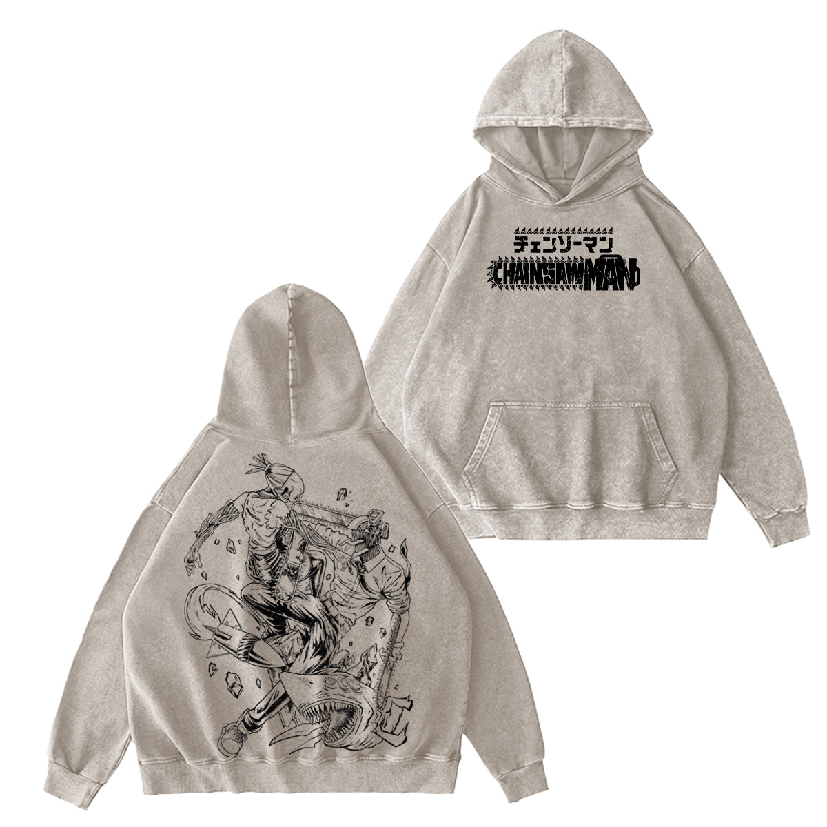 Chainsaw Man Vintage Washed T-shirt/Crewneck/Hoodie