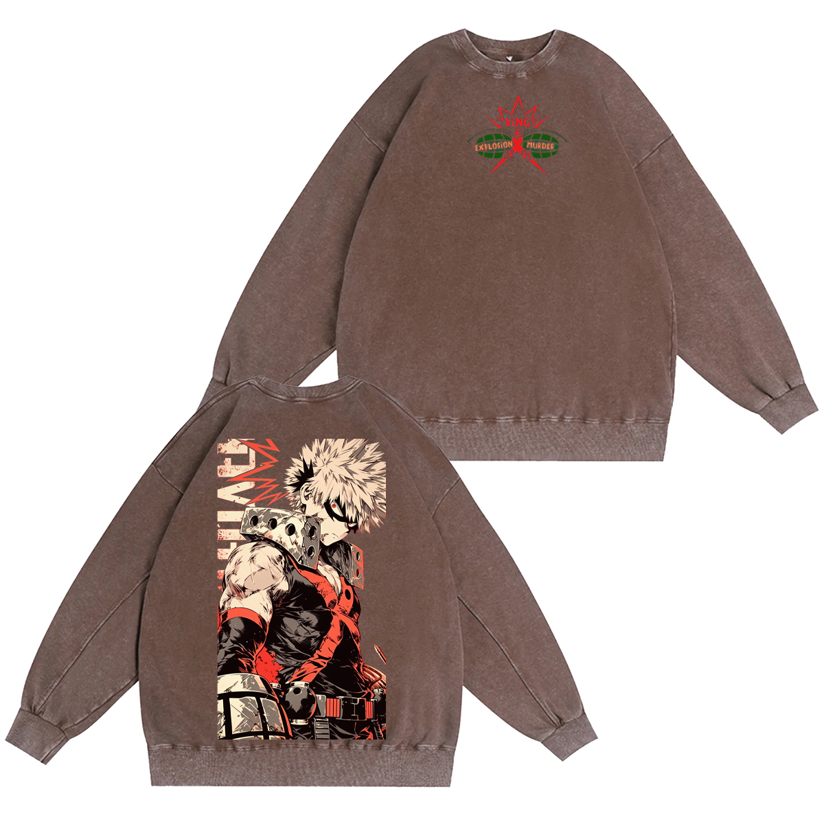 My Hero Academia Vintage Washed T-shirt/Crewneck/Hoodie